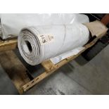 Large roll of plastic sheeting.