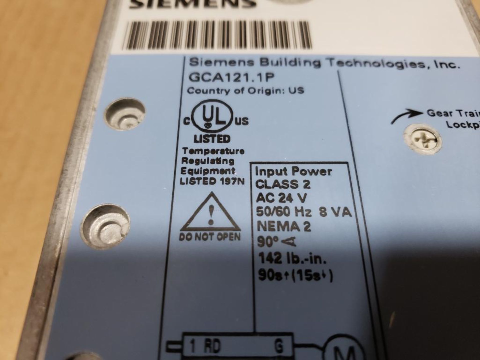 Qty 3 - Siemens actuator. Part number GCA121-1P. - Image 2 of 6