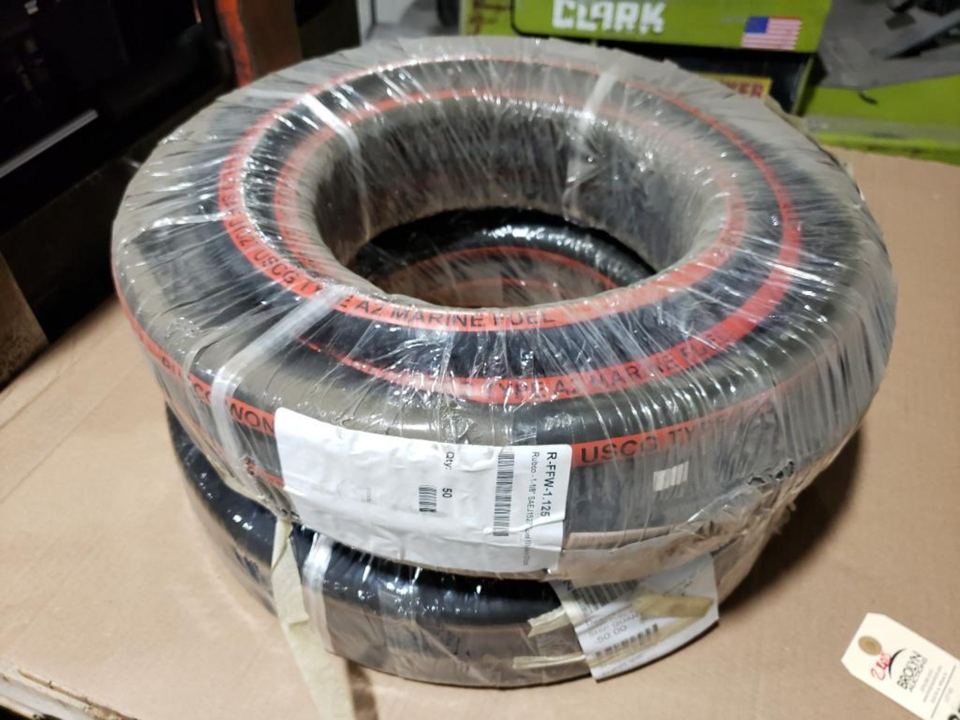 Qty 100 ft - Fuel fill hose. 1.13in. (2 rolls of 50ft)