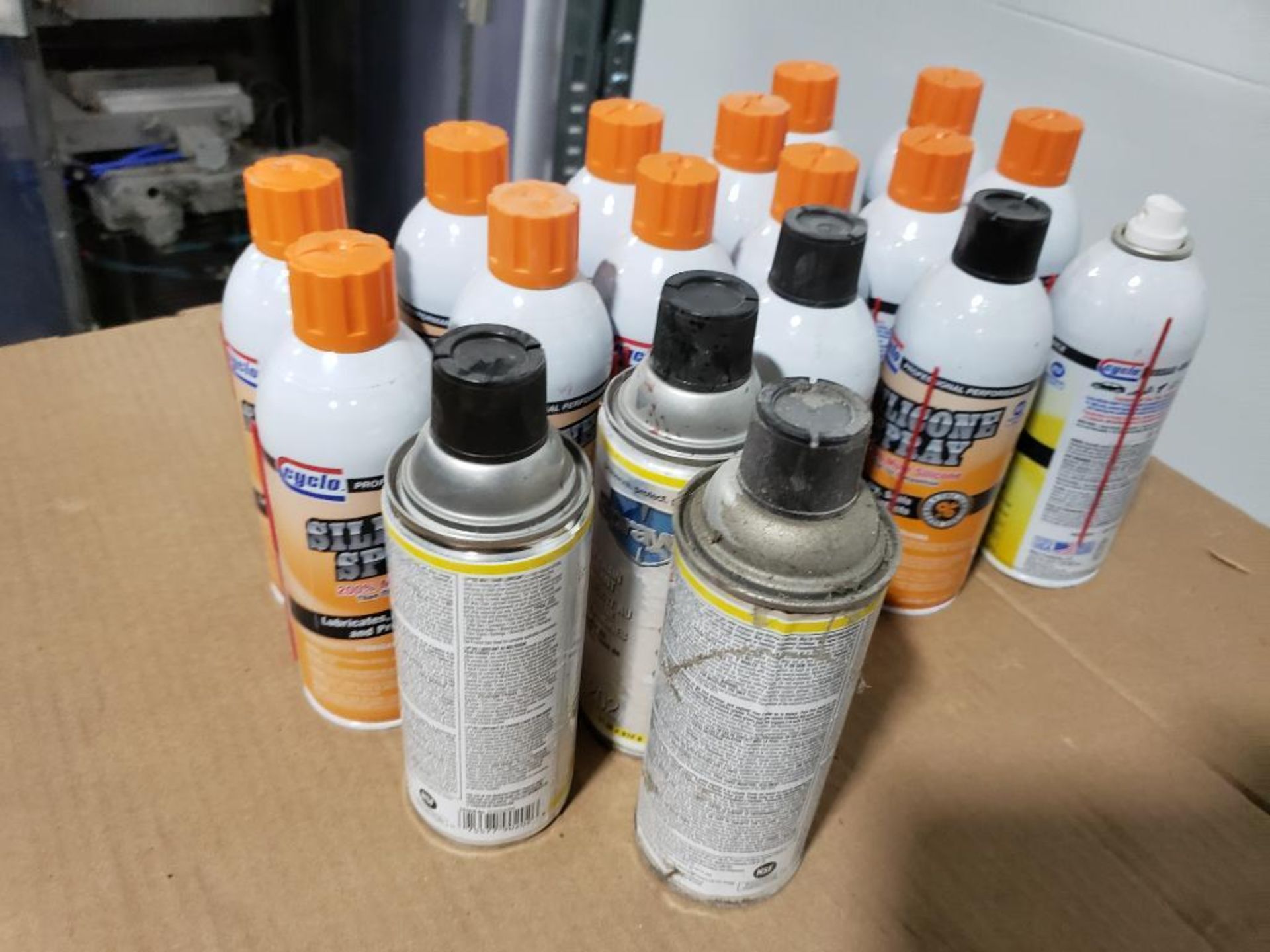 Large assortment of lubricants.