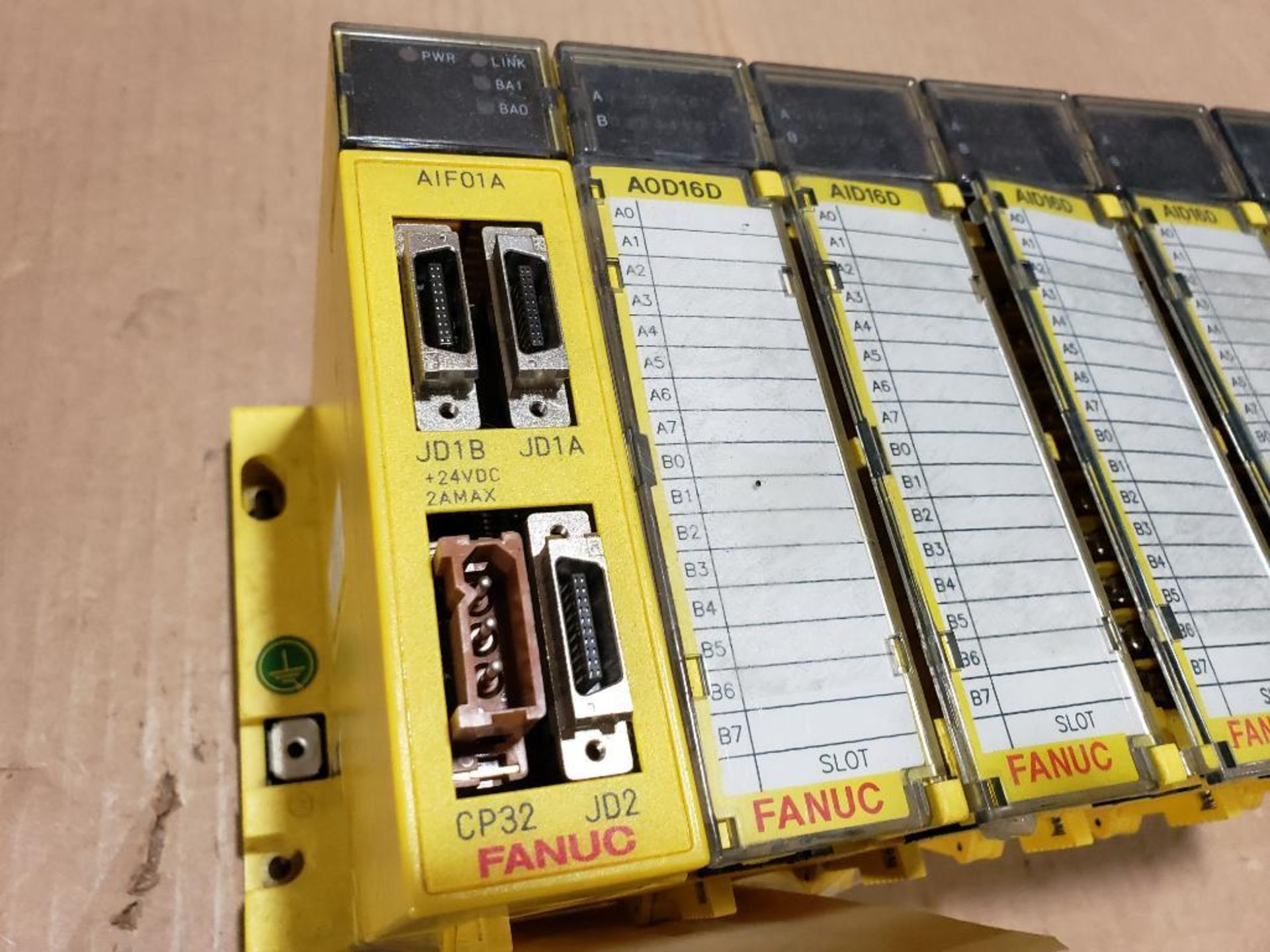 Fanuc PLC rack with components. - Image 4 of 9