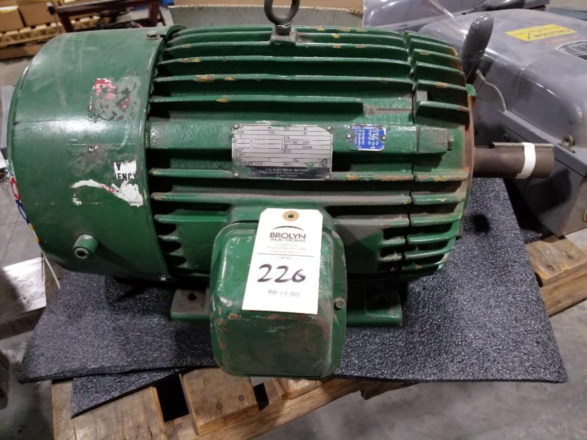 10HP US Electrical Motors 3PH motor. 230/460V, 1163RPM, 256T-Frame.