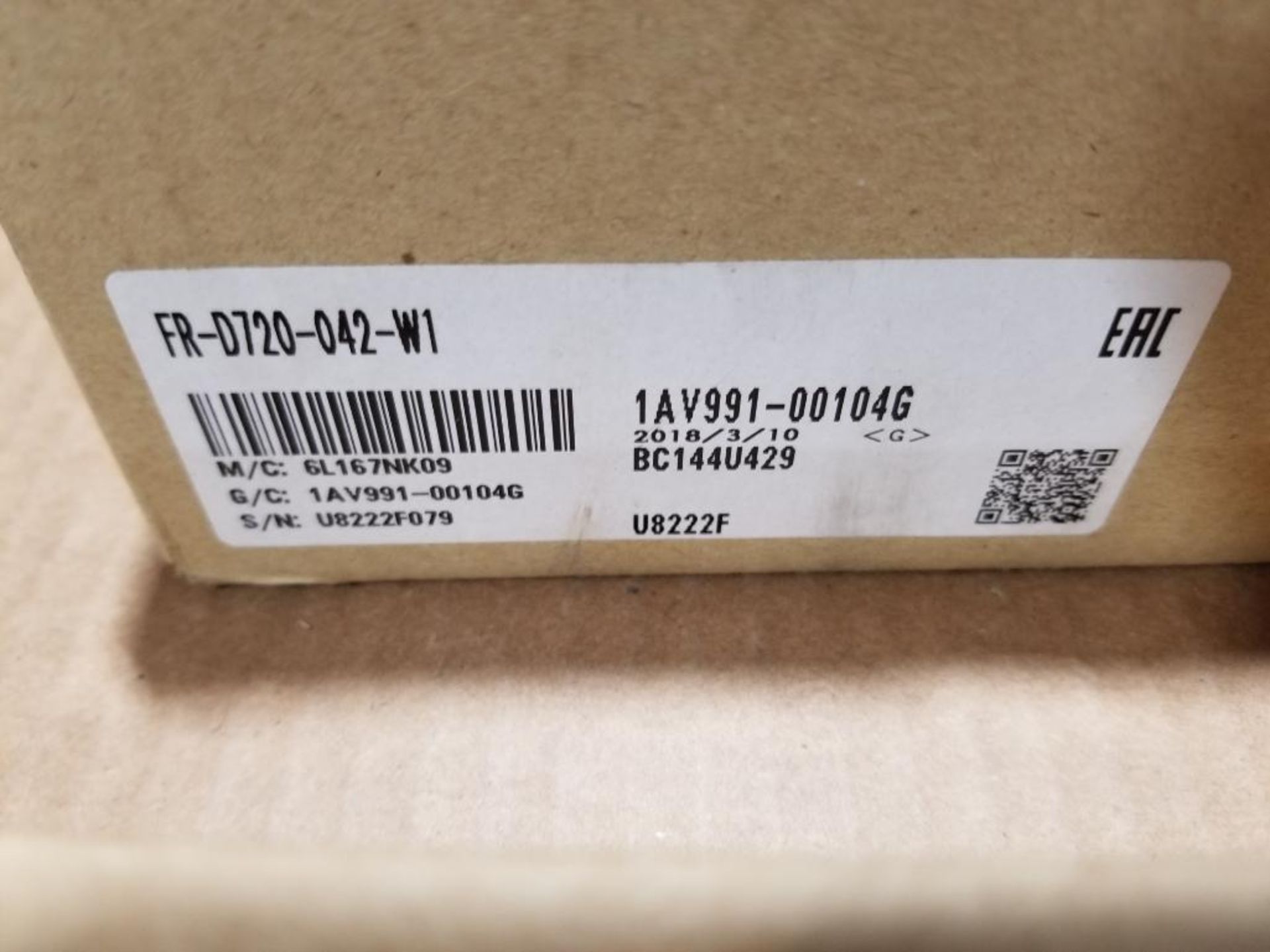 MItsubishi compact size inverter. Part number FR-D720-042-W1. - Image 2 of 5