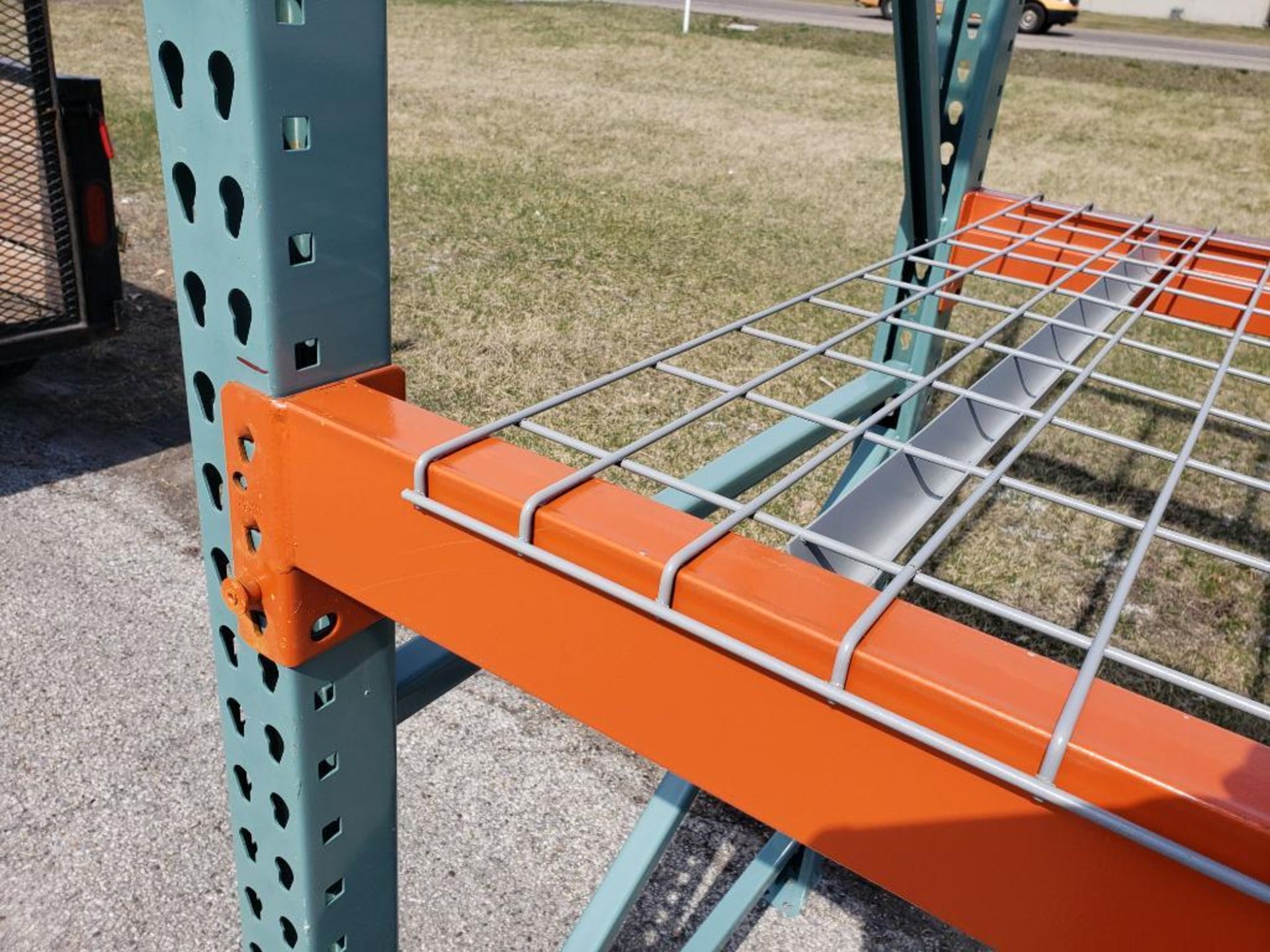 Qty 30 - NEW 96" x 3-1/2" Pallet Rack Teardrop Step Beam,4170lb Cap, Orange. - Image 3 of 11