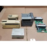 Assorted Keyence, Allen Bradley and Mitsubishi PLC and controls.