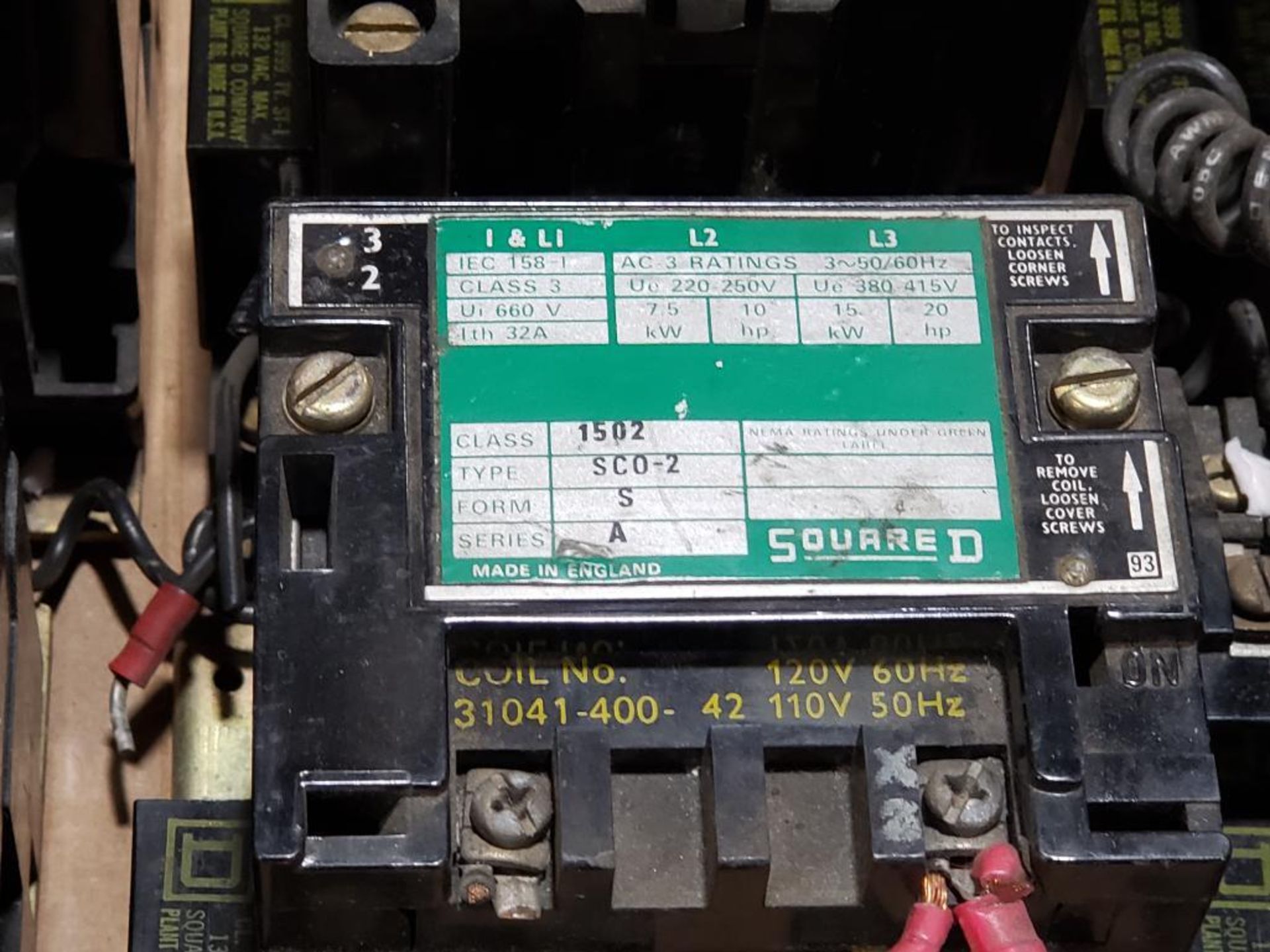Qty 12 - Square D contactor. Class 1502 type SCO-2. - Image 12 of 14
