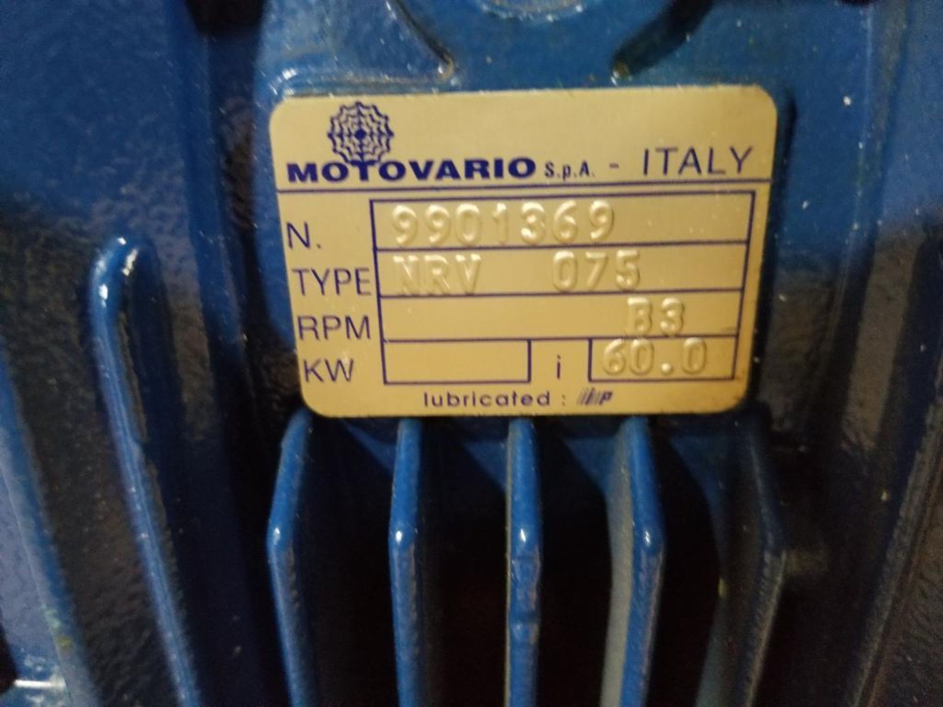 Motovario gearbox. Model NRV-075. 60:1 ratio. - Image 2 of 3