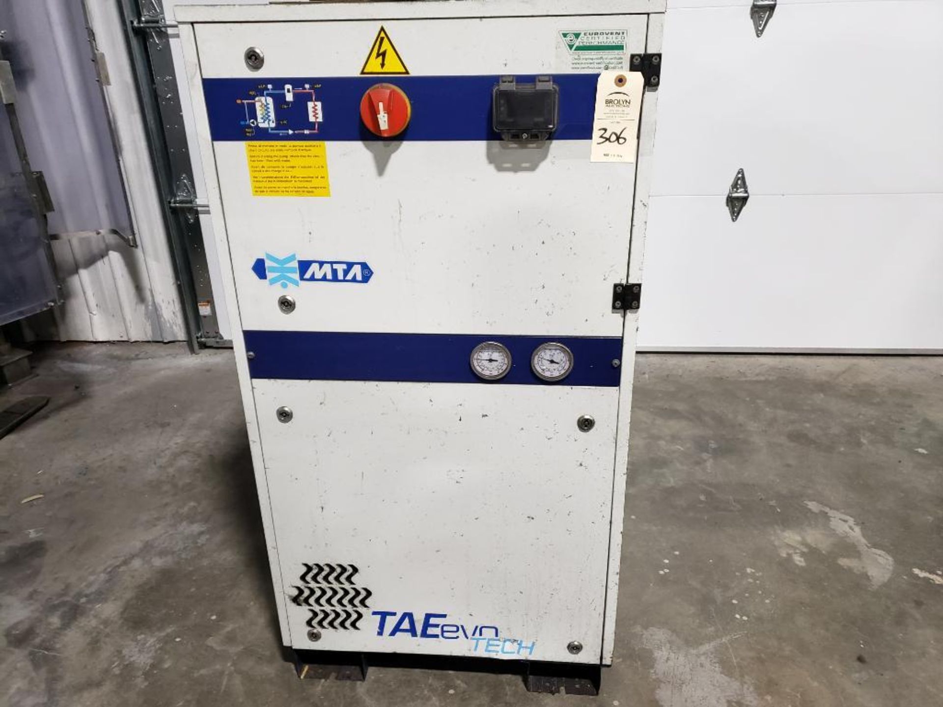 MTA TAEevo TECH 051 chiller unit. Mfg year 2017. 400v 3 phase. - Image 3 of 11