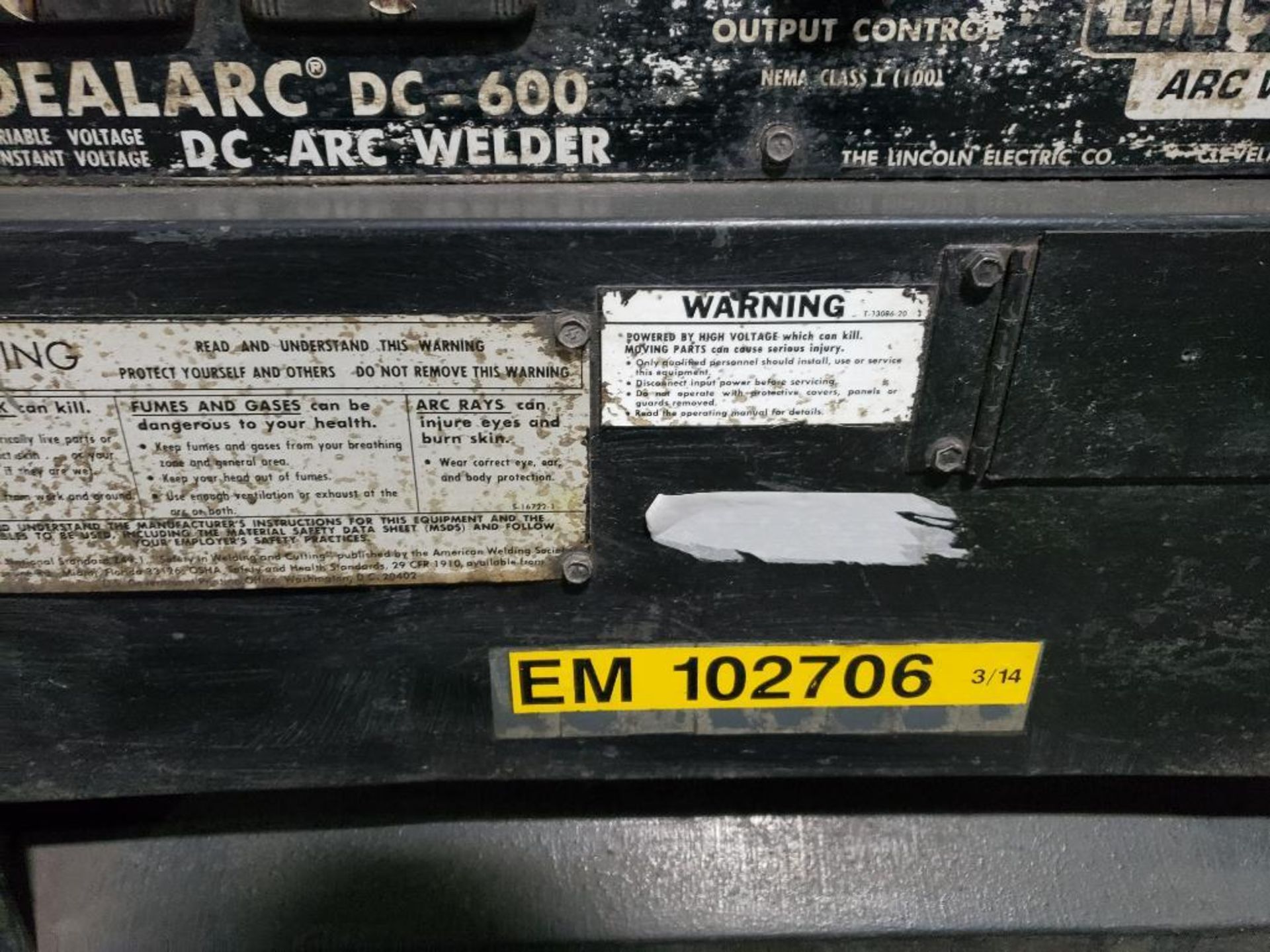 Lincoln Idealarc DC Arc Welder. Model DC-600. 220-230/440-460v 3 phase. - Image 4 of 11