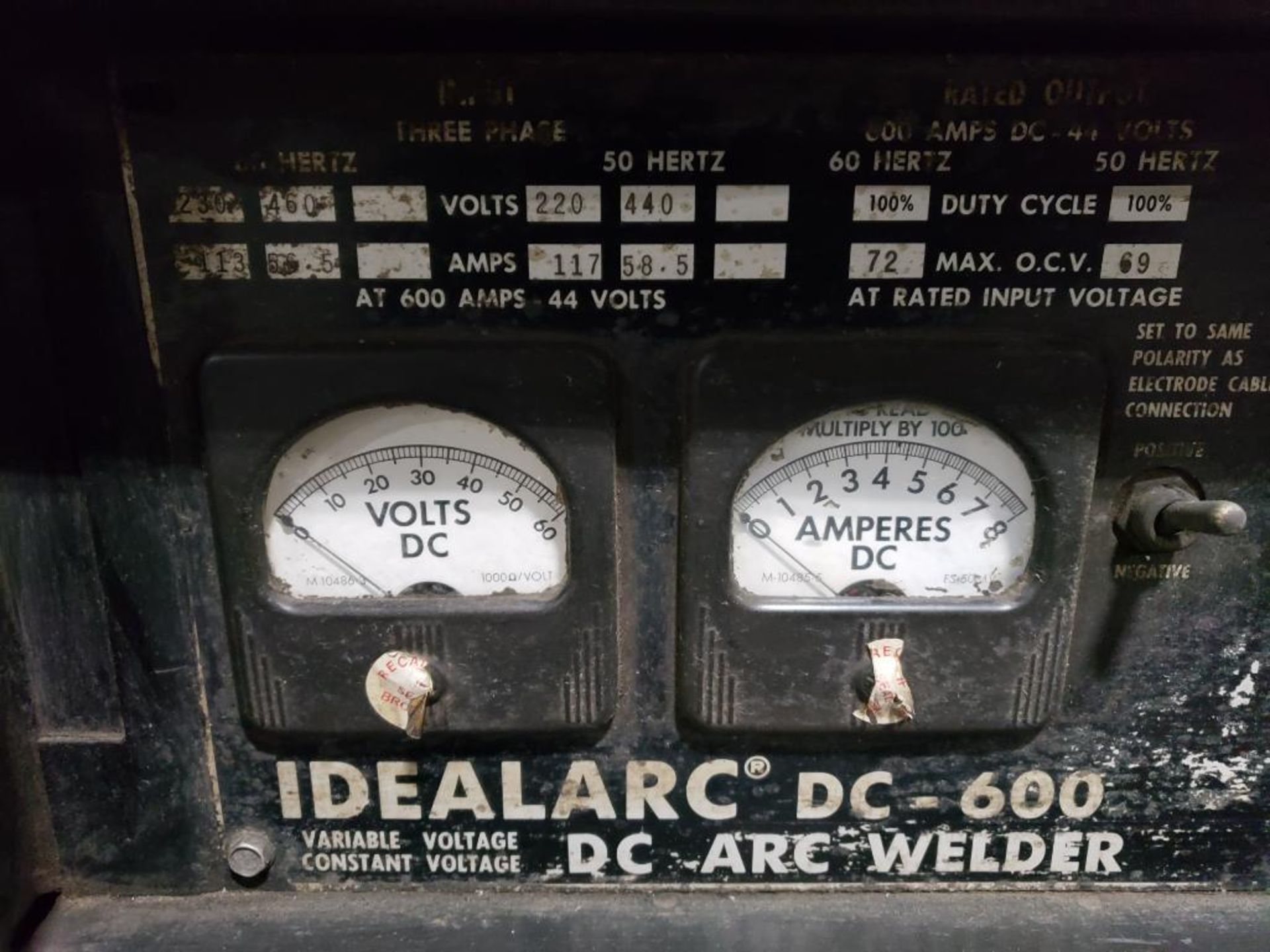 Lincoln Idealarc DC Arc Welder. Model DC-600. 220-230/440-460v 3 phase. - Image 2 of 11