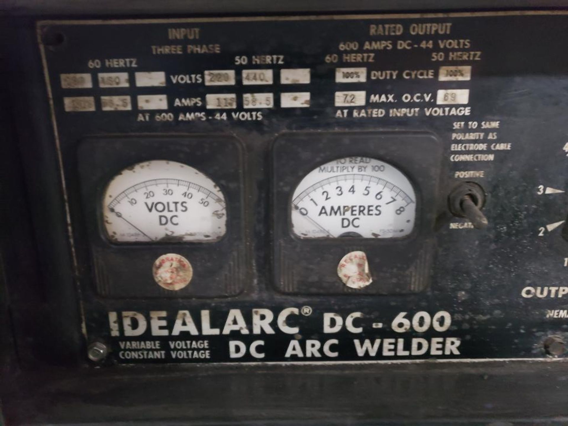 Lincoln Idealarc DC Arc Welder. Model DC-600. 220-230/440-460v 3 phase. - Image 3 of 7