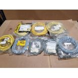 Assorted proximity sensors and interconnect cables.