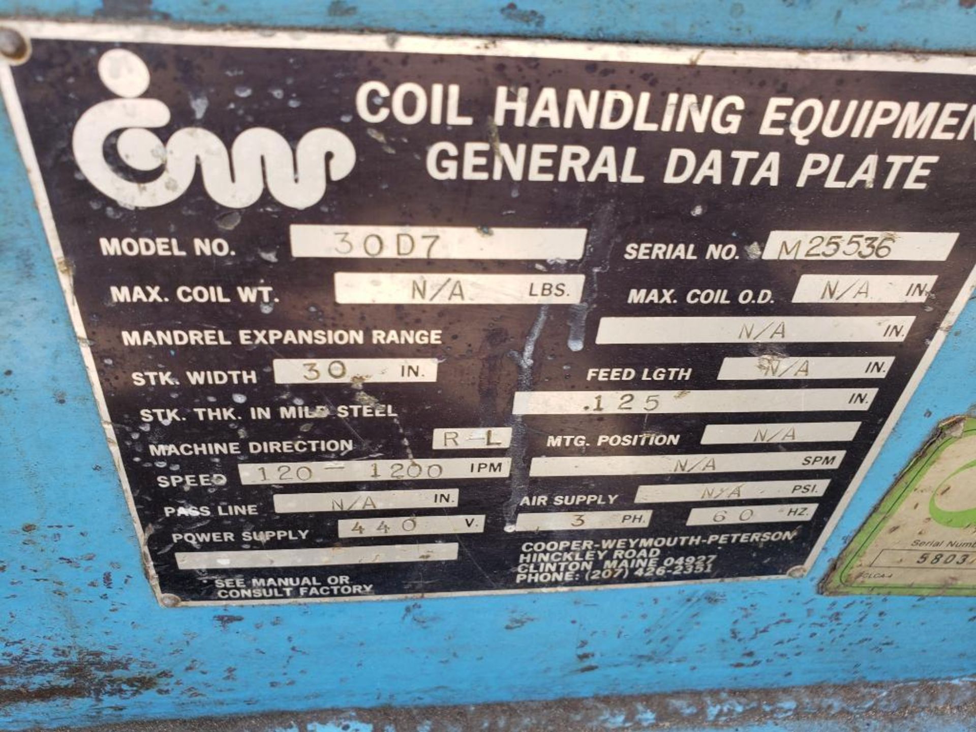 CMP coil handling equipment. Model 30D7 outfeed unit. - Image 4 of 18