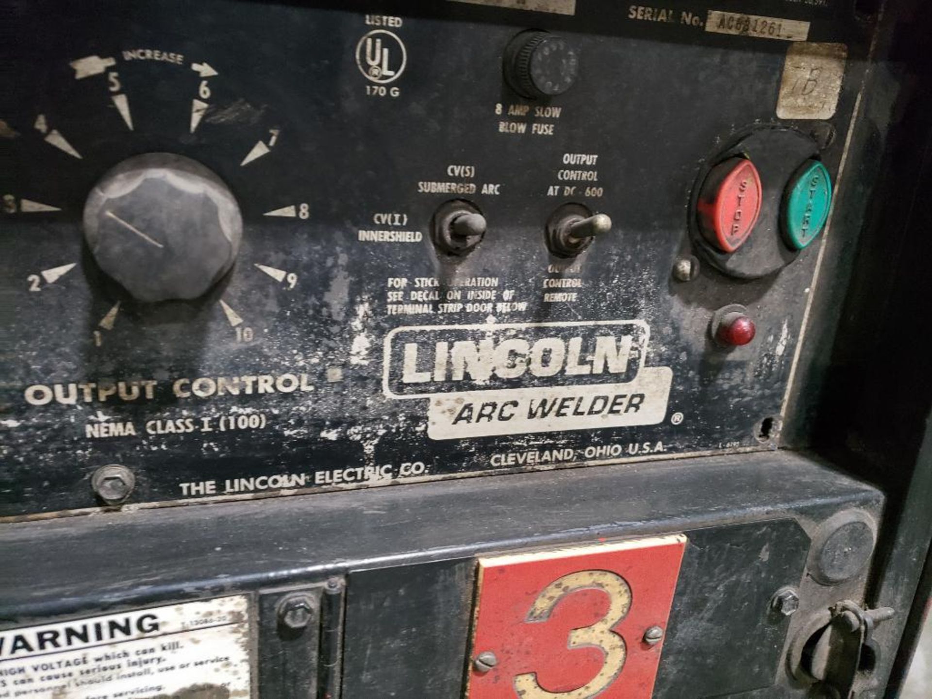 Lincoln Idealarc DC Arc Welder. Model DC-600. 220-230/440-460v 3 phase. - Image 4 of 7