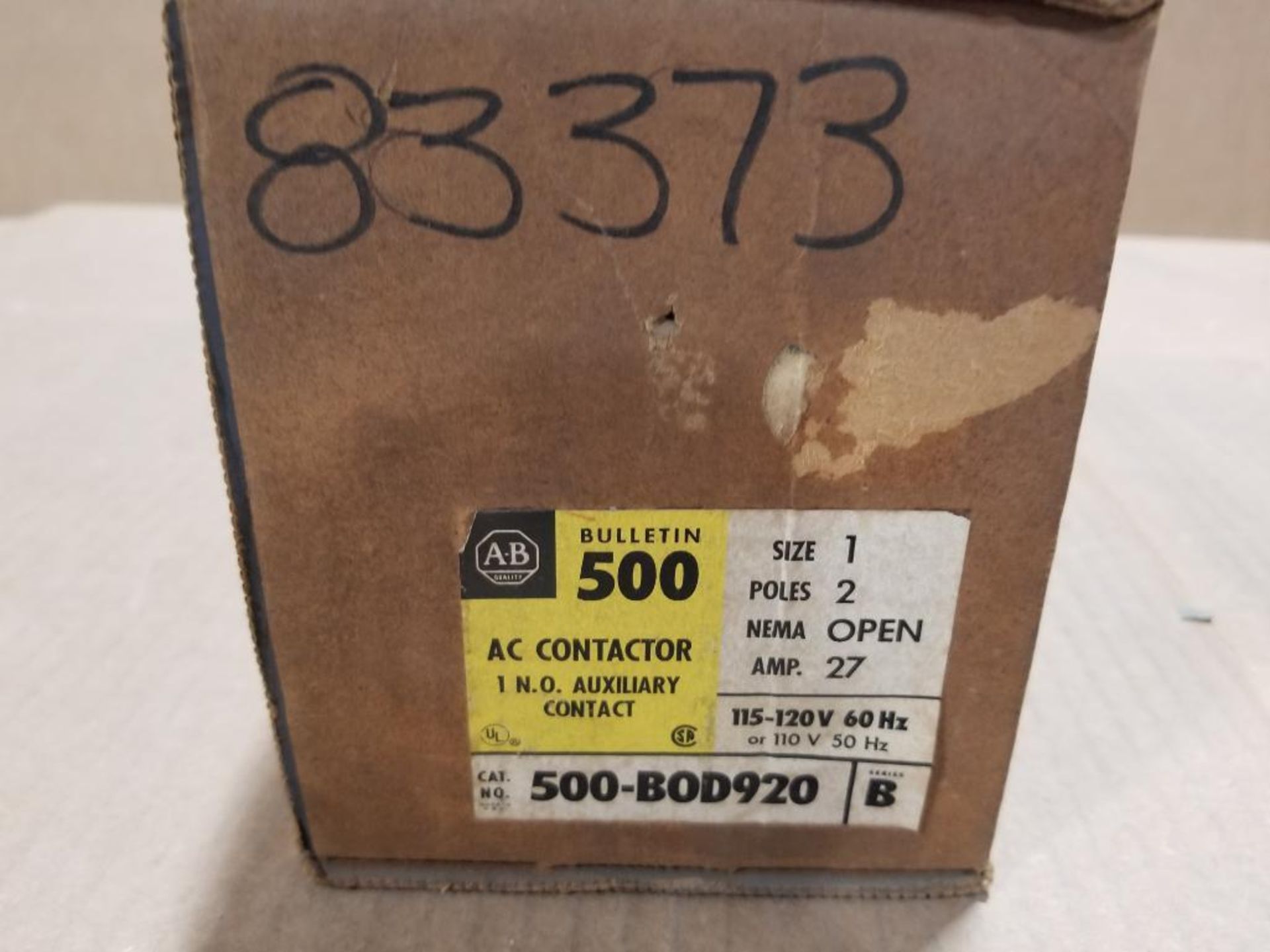 Allen Bradley AC contactor. Catalog number 500-B0D920.