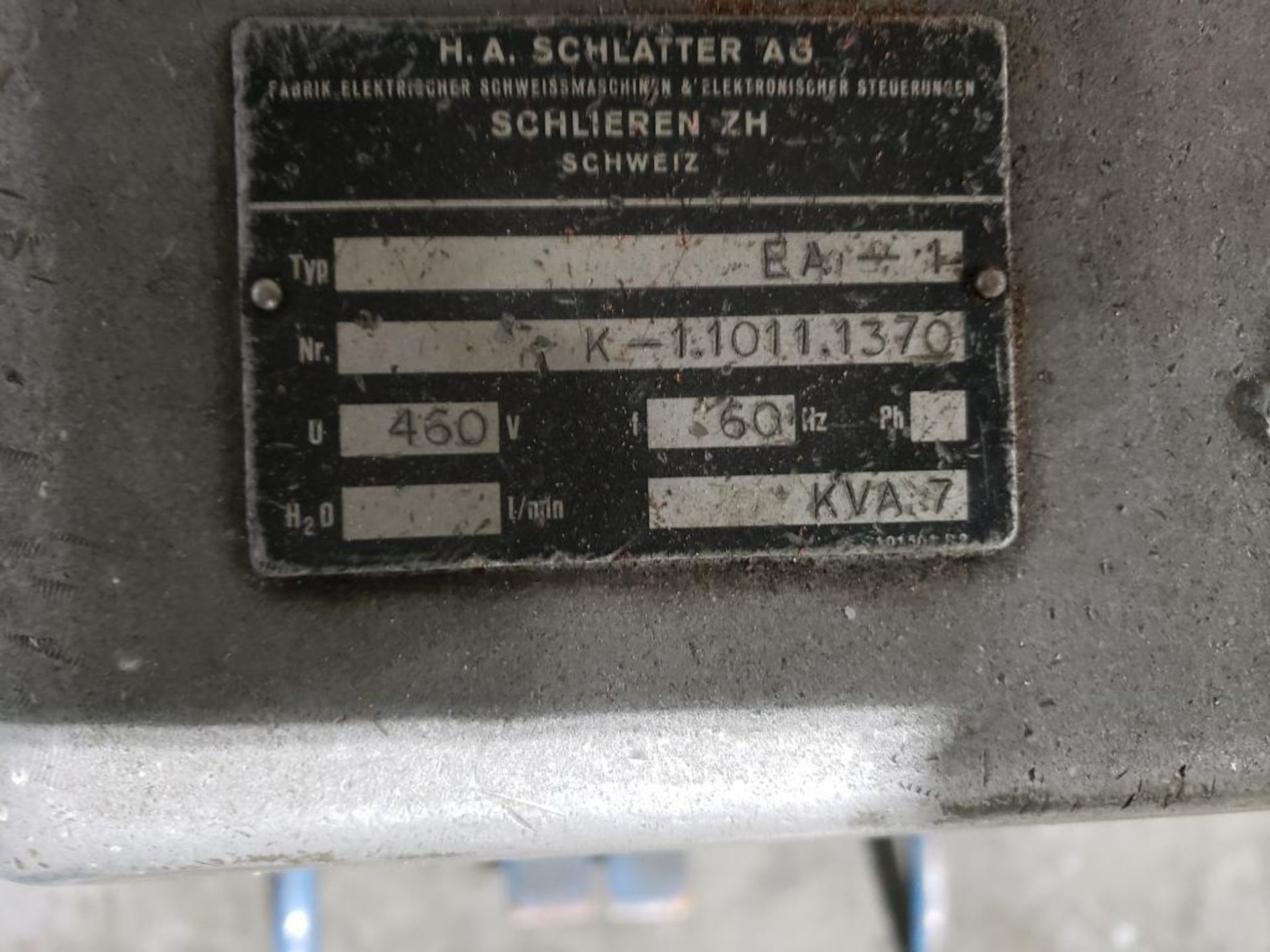 H.A. Schlatter 7kVA portable blade welder. 460v 3 phase. - Image 4 of 12