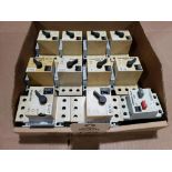 Qty 11 - Assorted starter contactors.