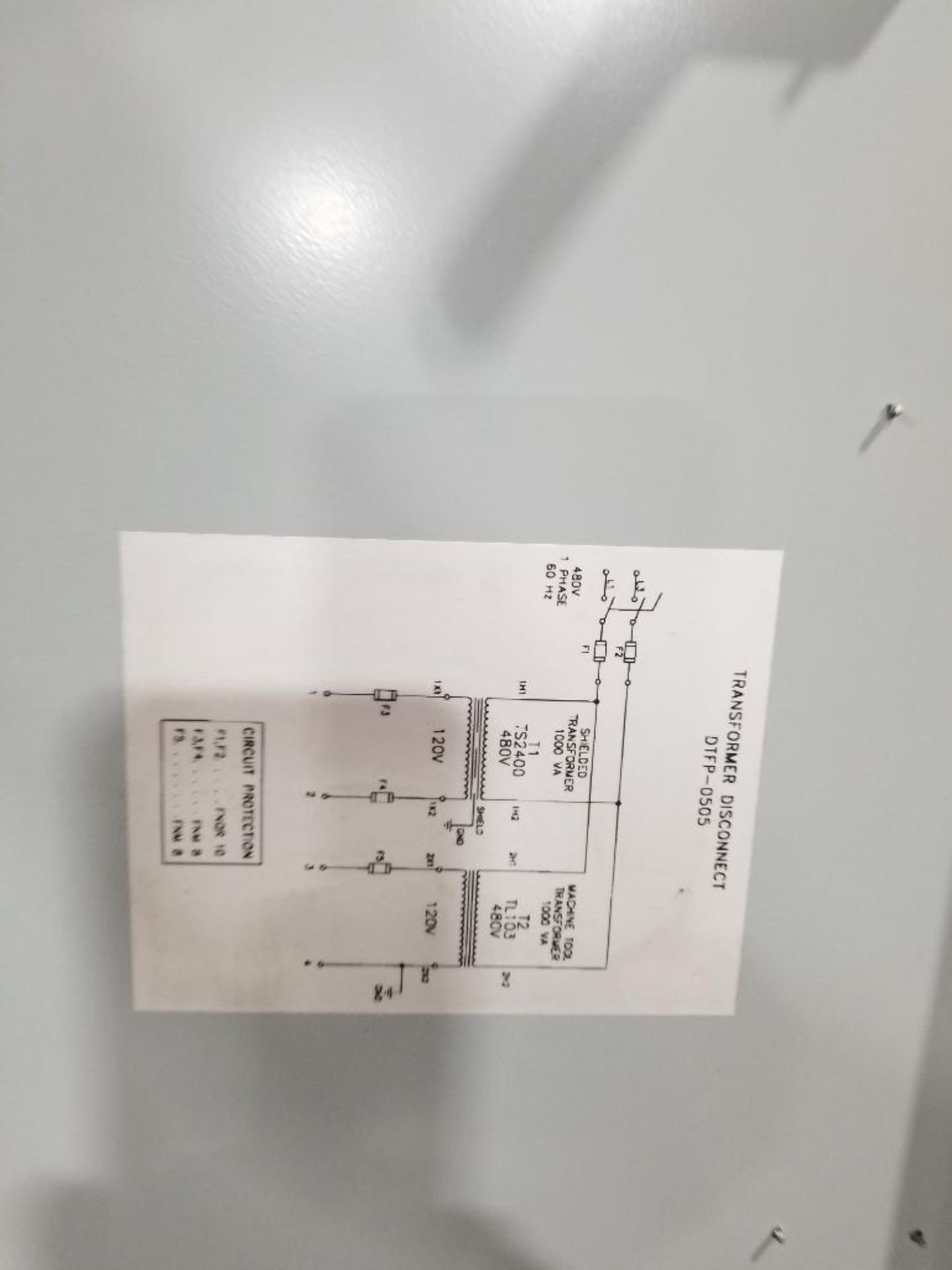 Daykin lighting disconnect. Model DTFP-0505. 2000vA, 480v primary. - Image 3 of 6