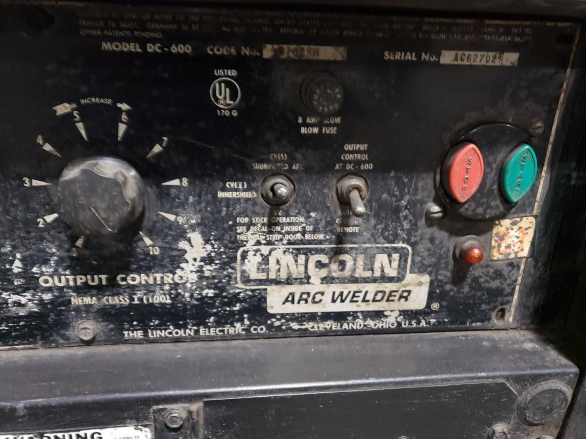 Lincoln Idealarc DC Arc Welder. Model DC-600. 220-230/440-460v 3 phase. - Image 3 of 11