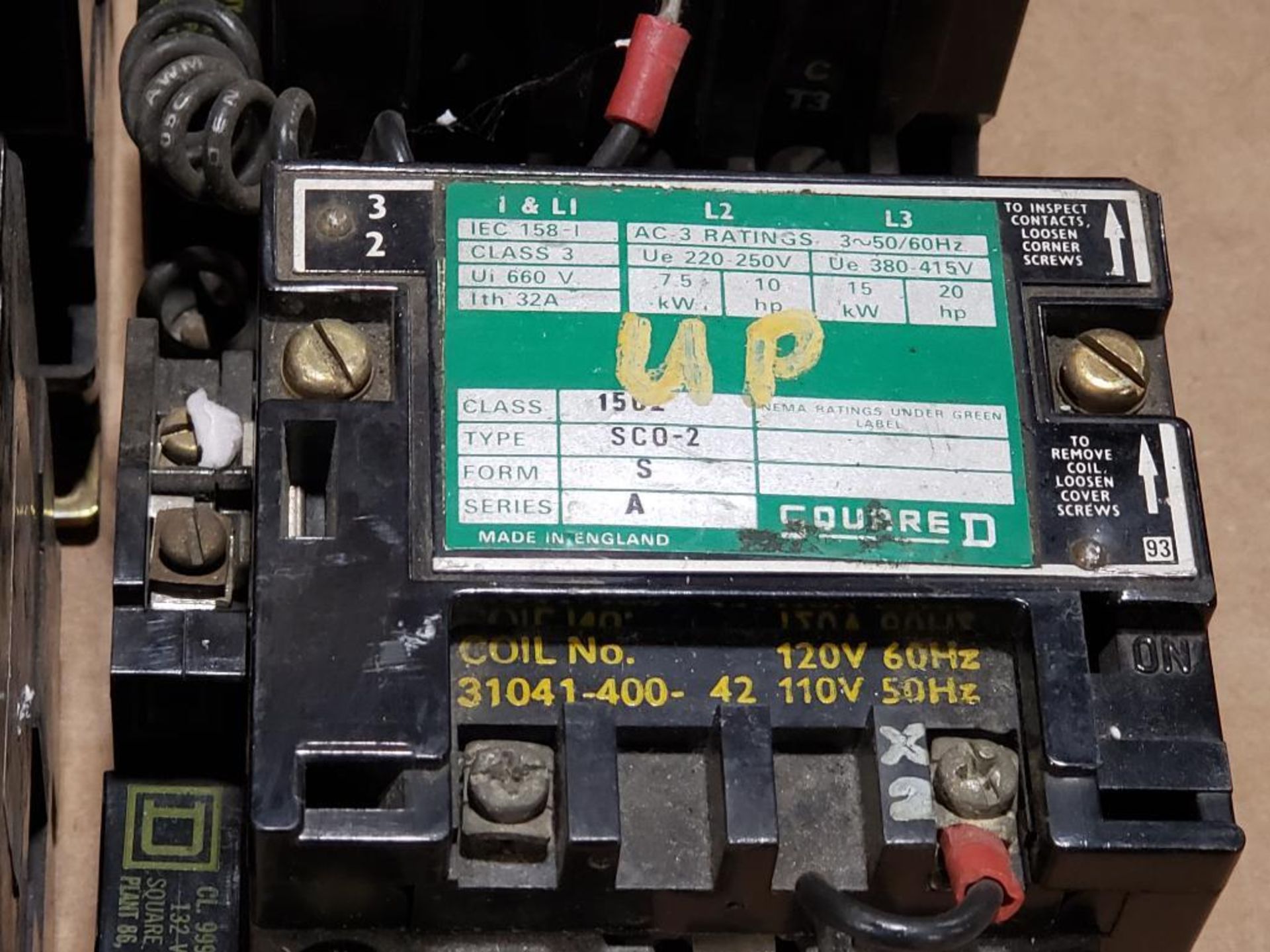 Qty 12 - Square D contactor. Class 1502 type SCO-2. - Image 13 of 14