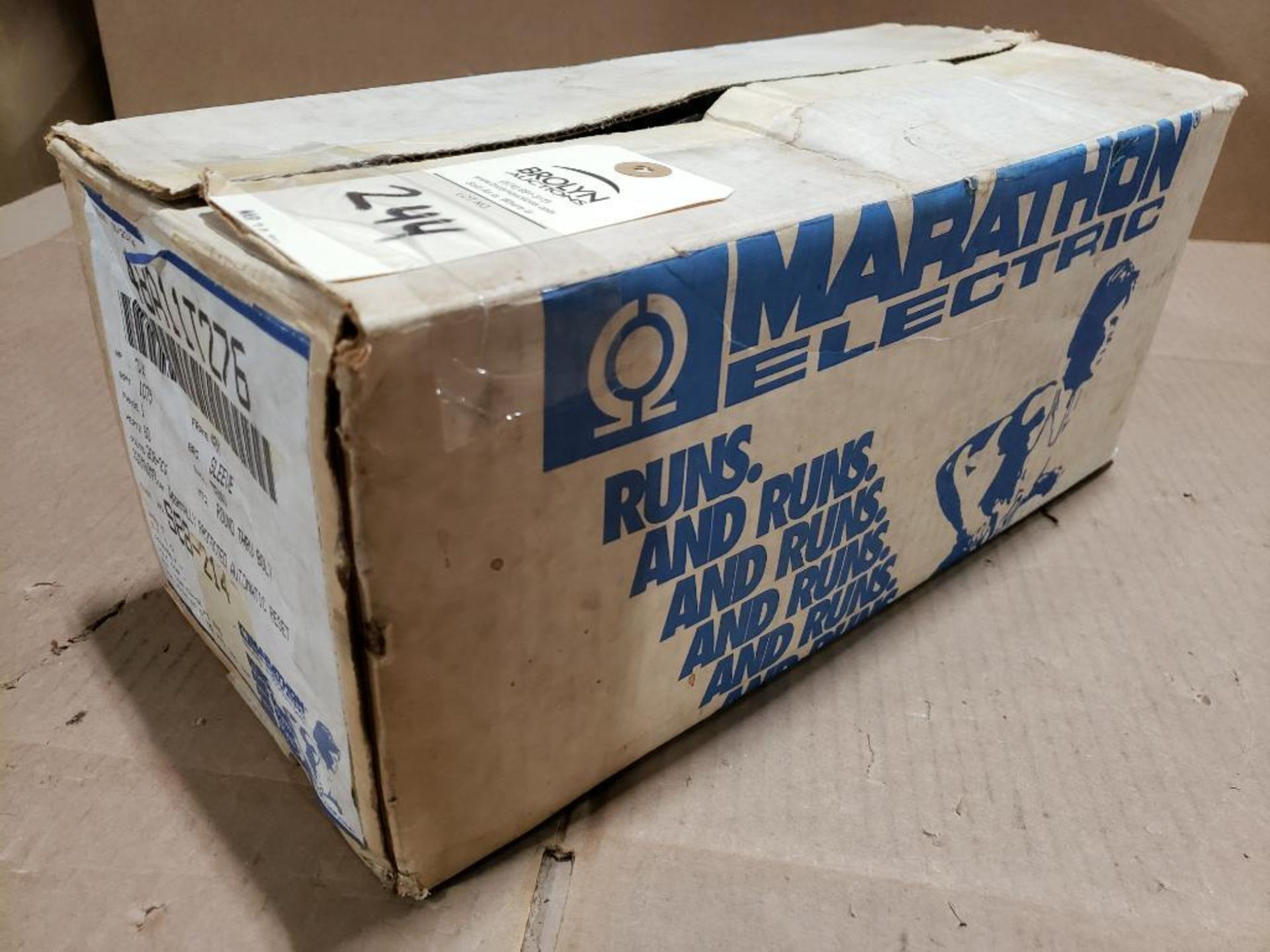 3/4hp Marathon Electric motor. 208/230v single phase. Part number 48A11T276. - Image 3 of 3