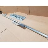 Qty 10 single - Door bar lock assembly with hardware. 72in overall length.