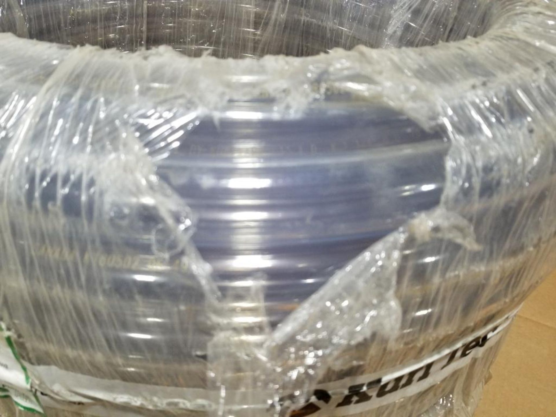 Qty 200 ft - Kuri-Tec clear PVC tubing. 1in x 1 1/4in. 2 boxes of 100ft. Part number K010-1620X100. - Image 6 of 6