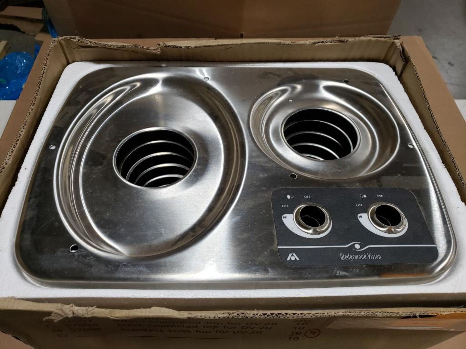 Qty 9 - Atwood Wedgewood Vision cook top replacement stainless tops. Part number 57099. - Image 2 of 7