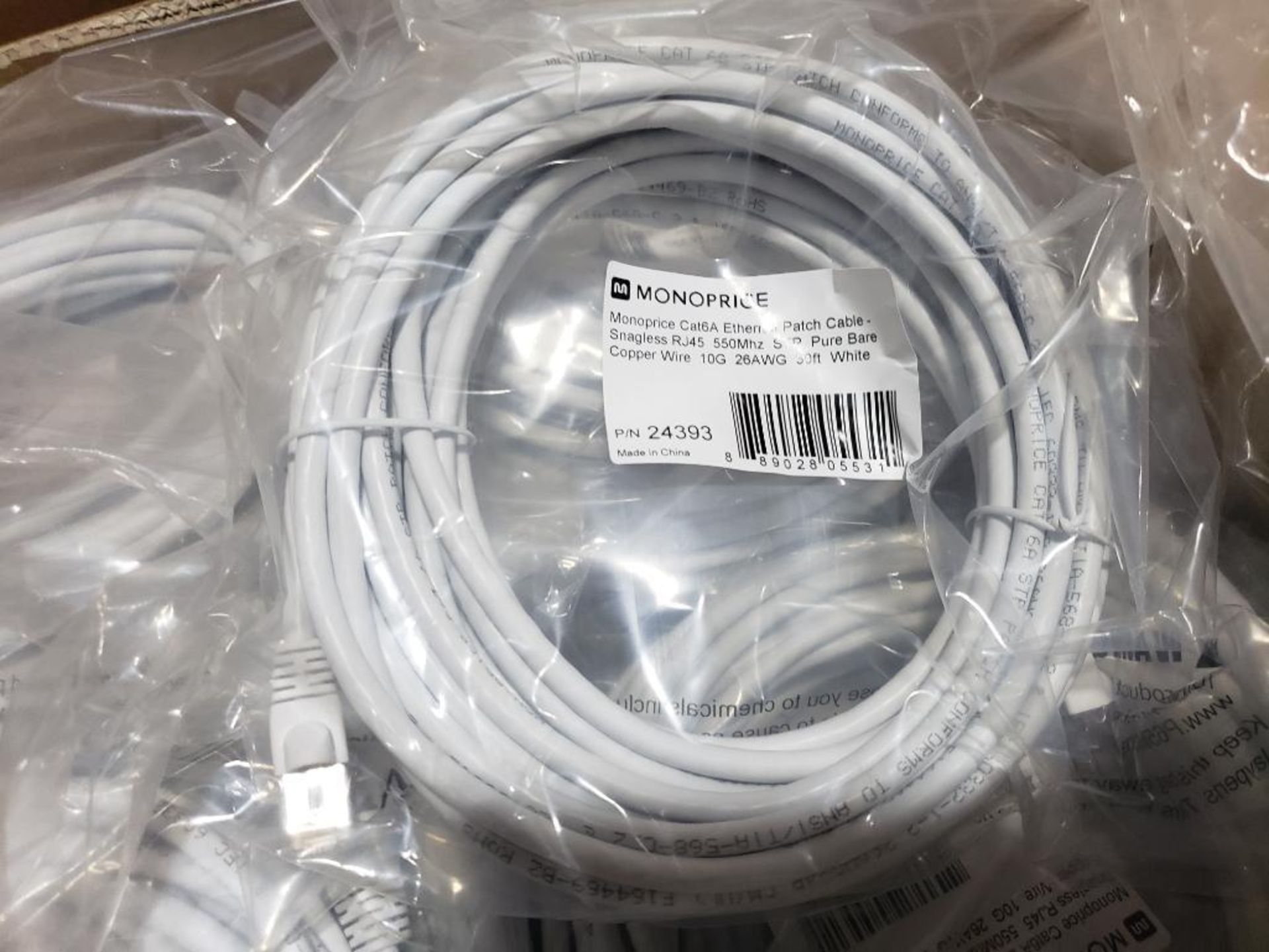 Qty 35 - Monoprice Cat6a Ethernet patch. 30ft. - Image 2 of 4