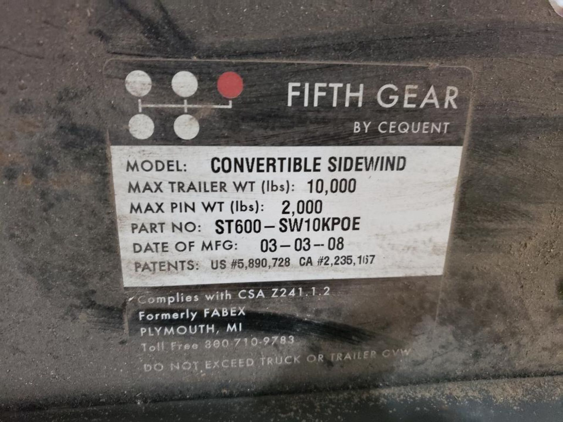 Reese Fifth wheel coupling. Model Convertible Sidewind. Part number ST600-SW10KPOE. - Image 2 of 6