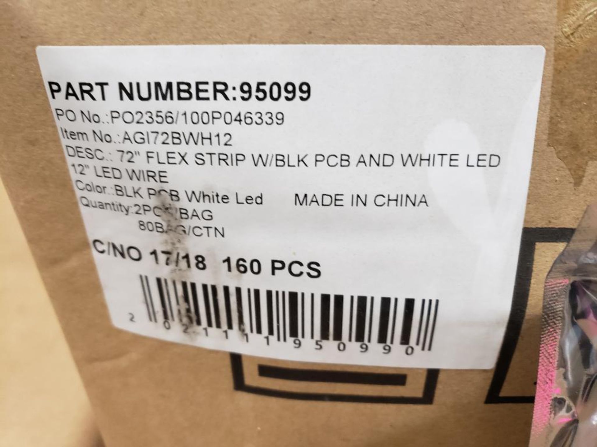 Qty 160 - LED flex strips. 72in flex strip with white LED and 12in LED wire. - Image 4 of 5