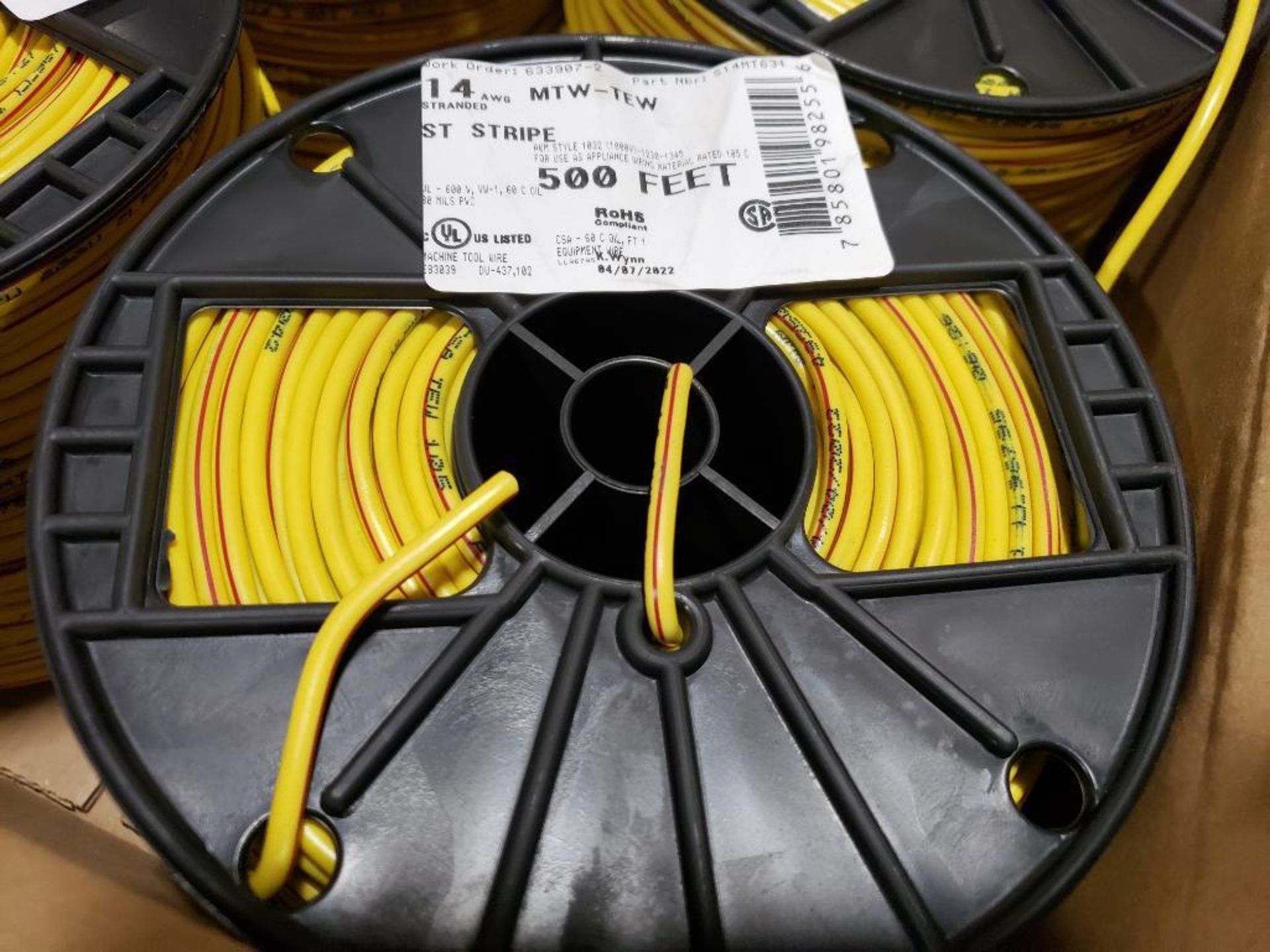 Qty 2000ft - Alan Wire 14awg yellow / red wire. 4 rolls of 500ft. - Image 2 of 4