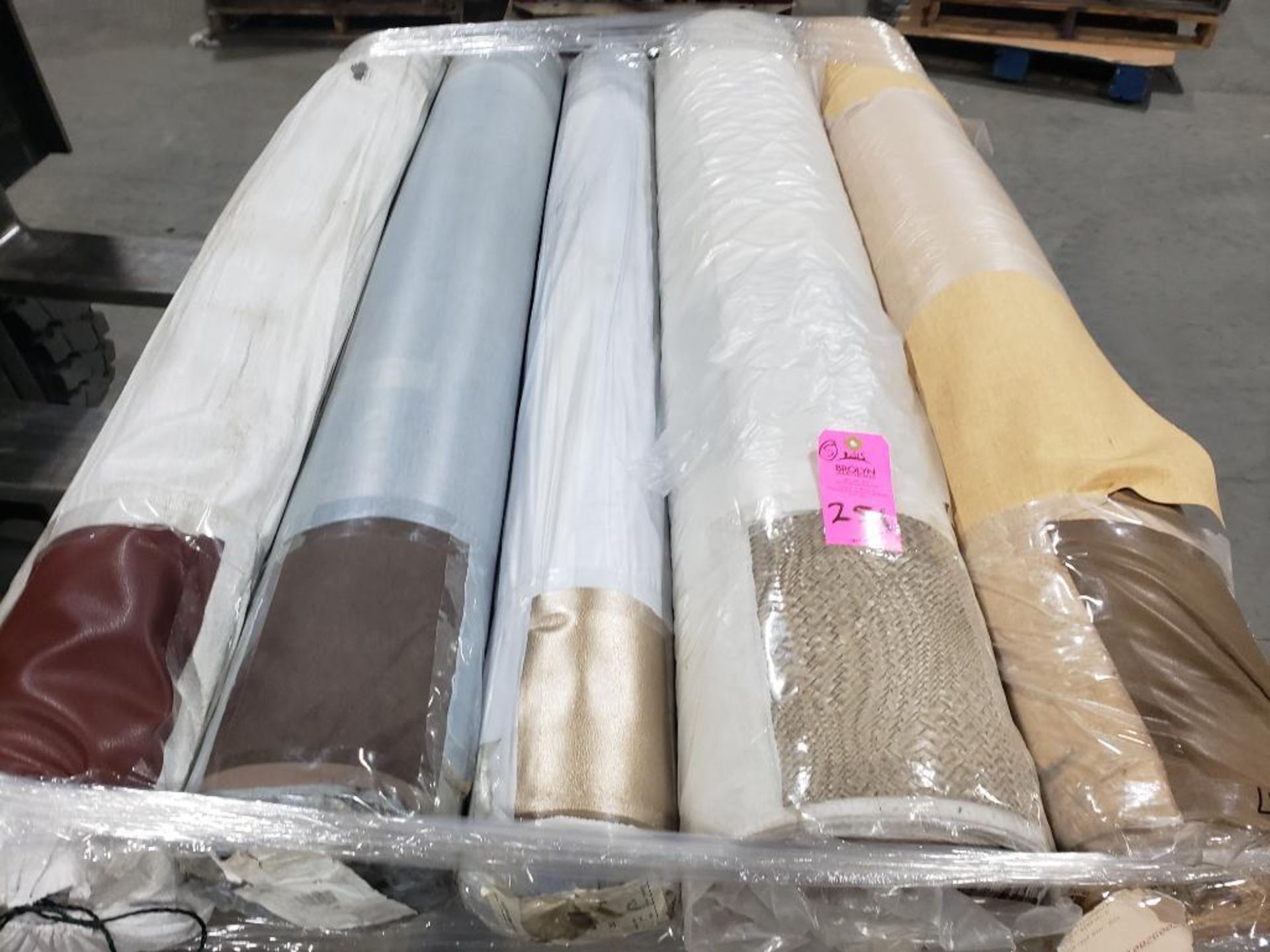 Qty 5 rolls - Various RV upholstery material.