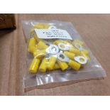 Qty 3500 - 1/4in stud nylon ring wire connector. Part number KR8C14. 12-10awg.