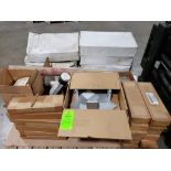 Pallet of assorted parts and hardware.