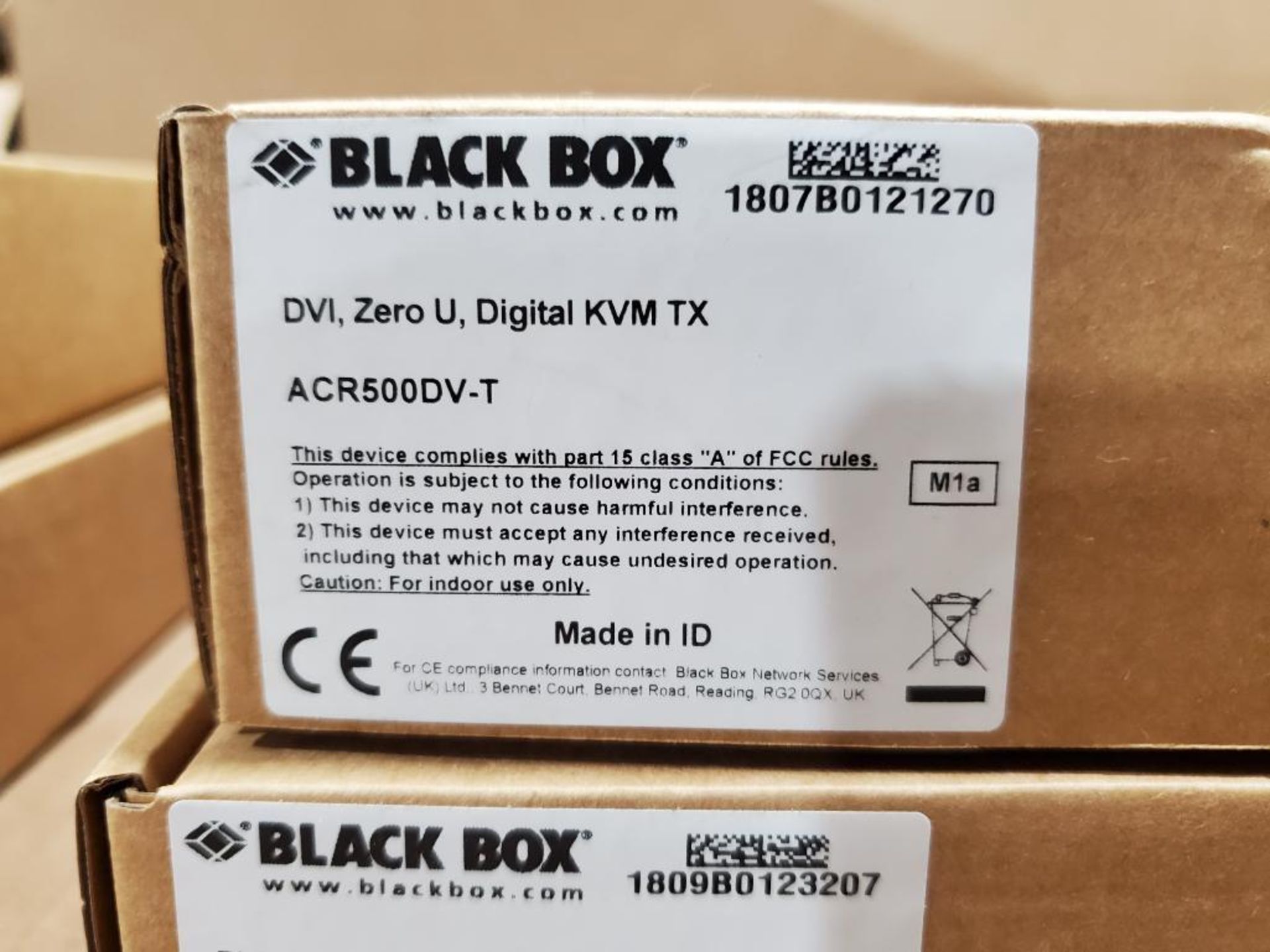 Qty 2 - Black Box DVI, Zero U, Digital KVM TX. Part number ACR500DV-T. - Image 2 of 3