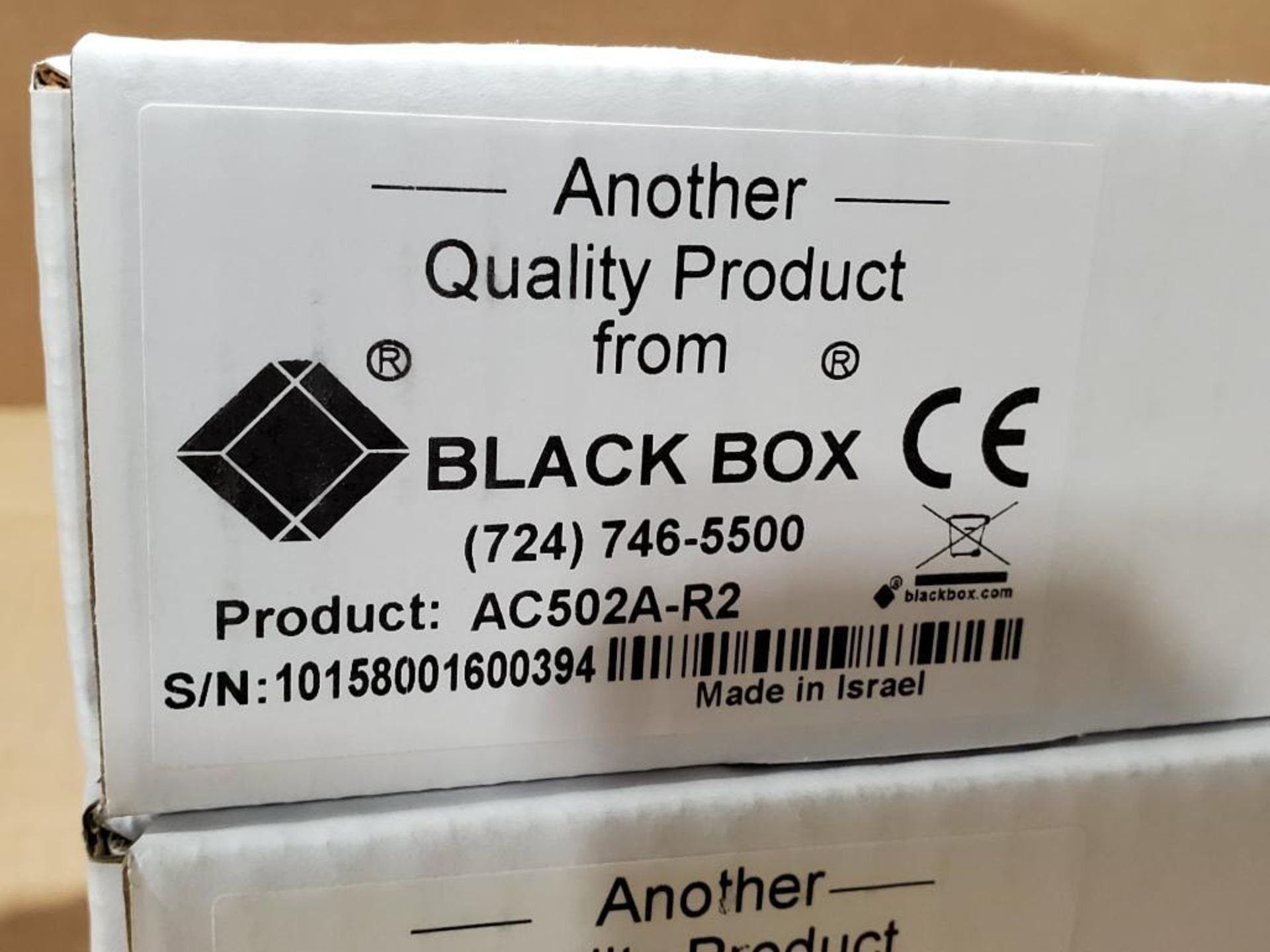 Qty 3 - Black Box. Part number AC502A-R2. - Image 2 of 3