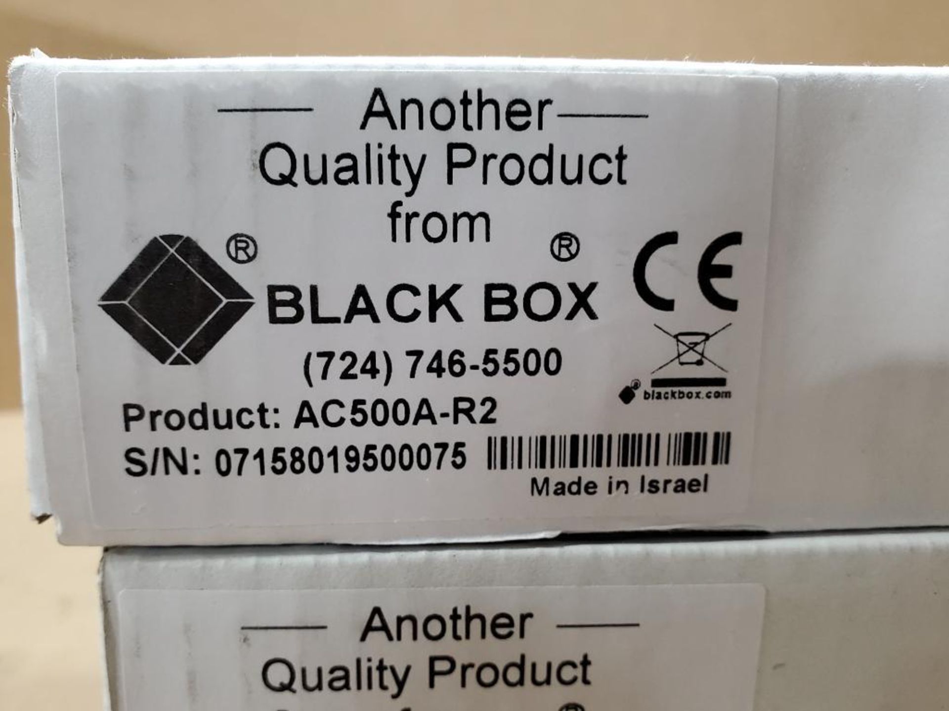 Qty 4 - Black Box. Part number AC500A-R2. - Image 2 of 3