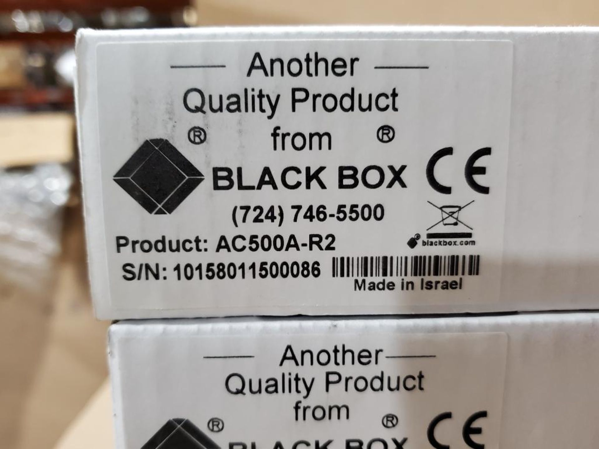 Qty 4 - Black Box. Part number AC500A-R2. - Image 2 of 3