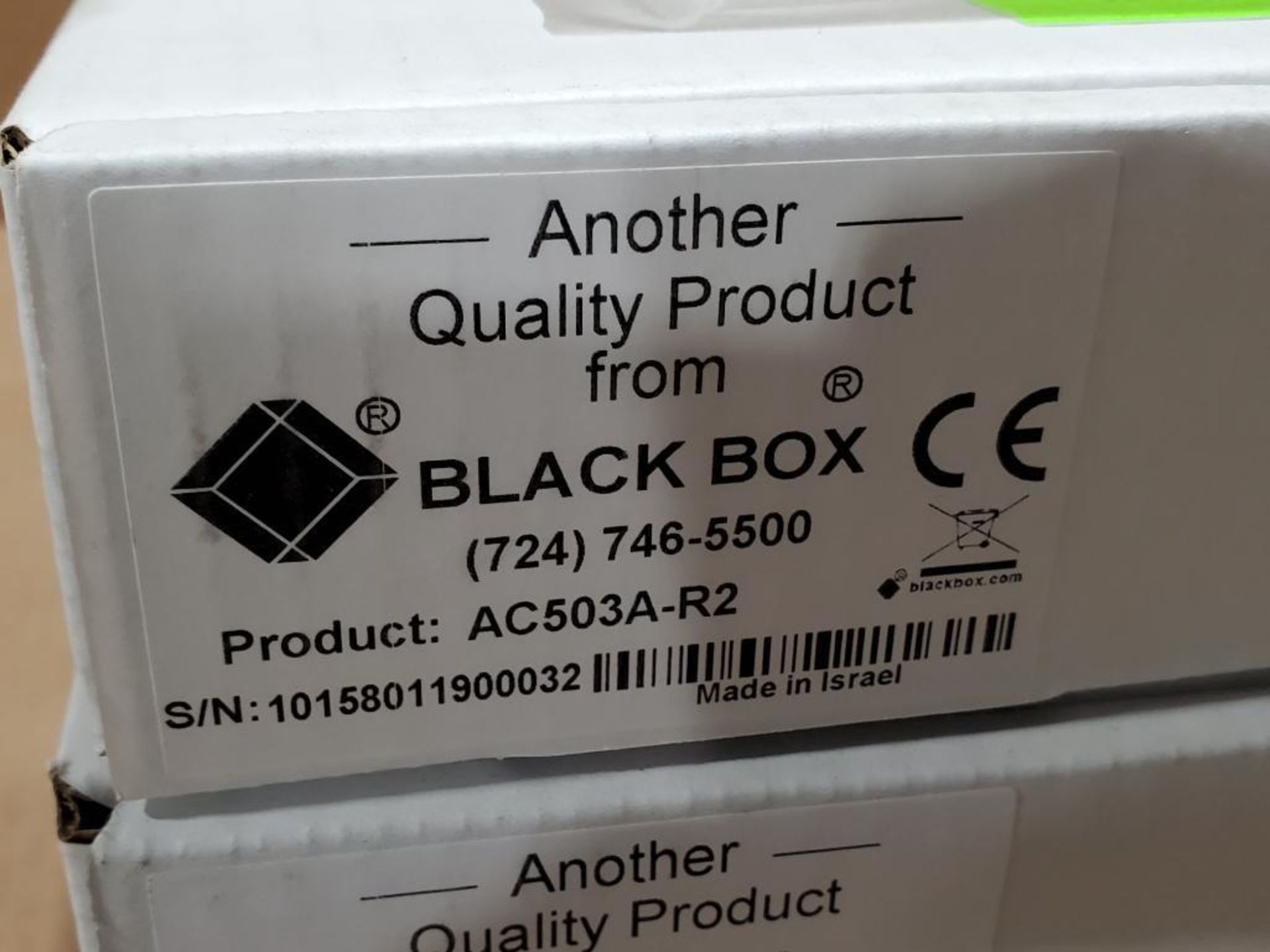 Qty 4 - Black Box. Part number AC503A-R2. - Image 2 of 3