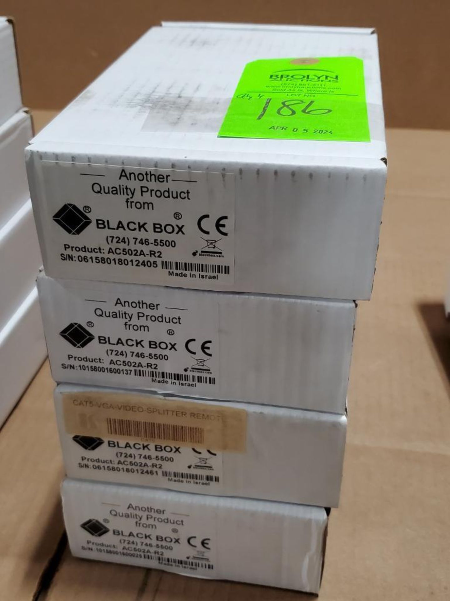 Qty 4 - Black Box. Part number AC502A-R2.