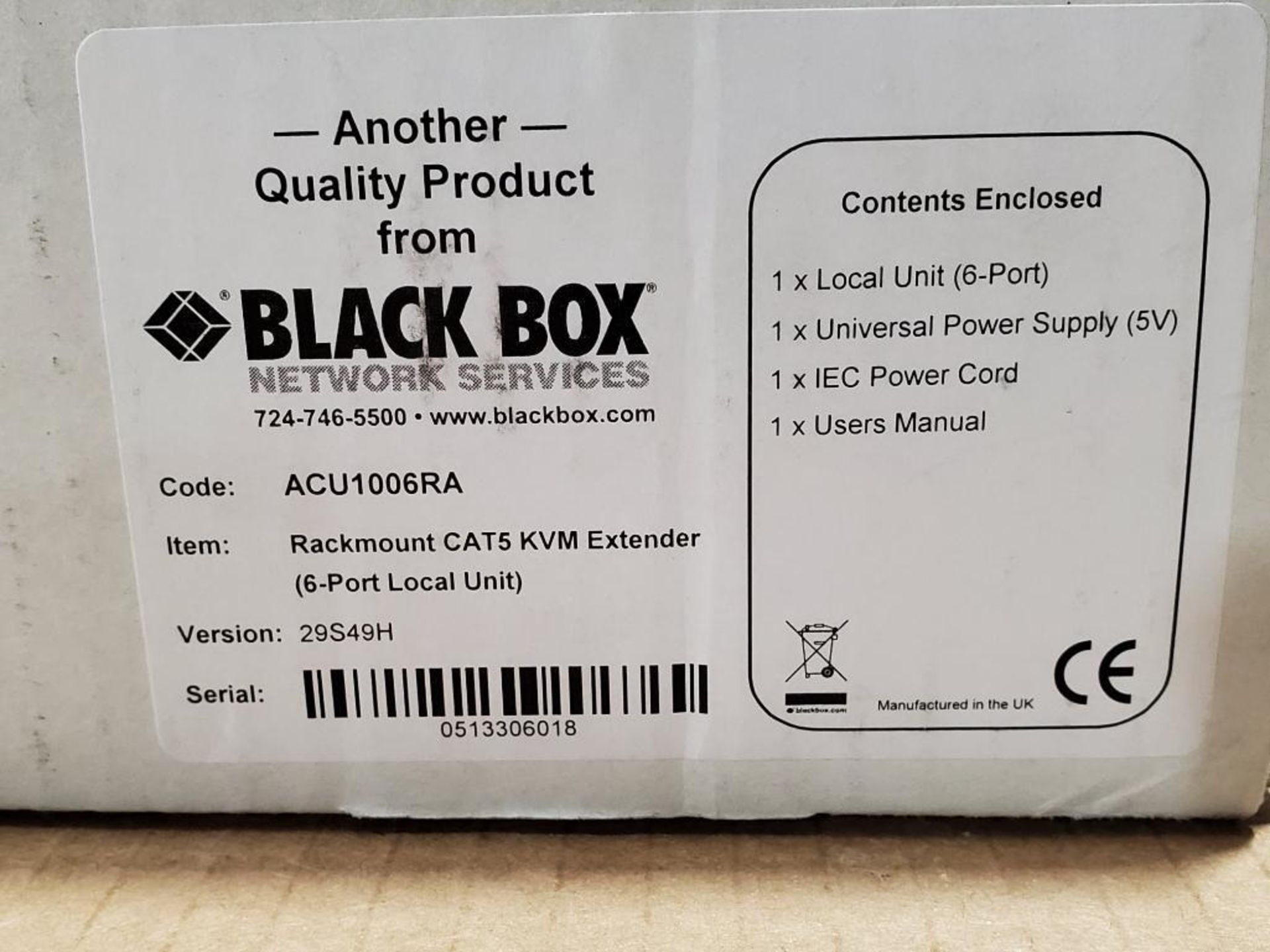 Black box network equipment. Part number ACU1006RA. - Image 2 of 4
