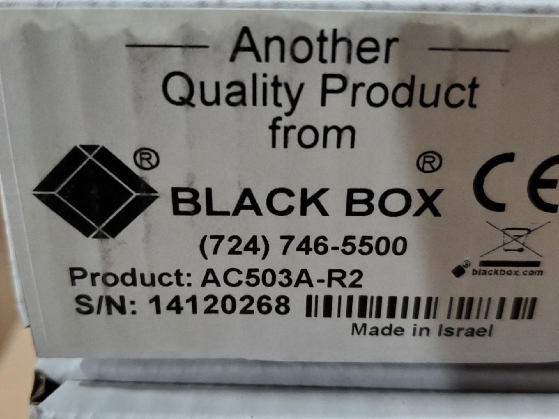 Qty 3 - Black Box. Part number AC503A-R2. - Image 2 of 3
