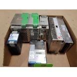 Qty 7 - Assorted power supplies. Phoenix Contact, Rhino, Meanwell, etc.