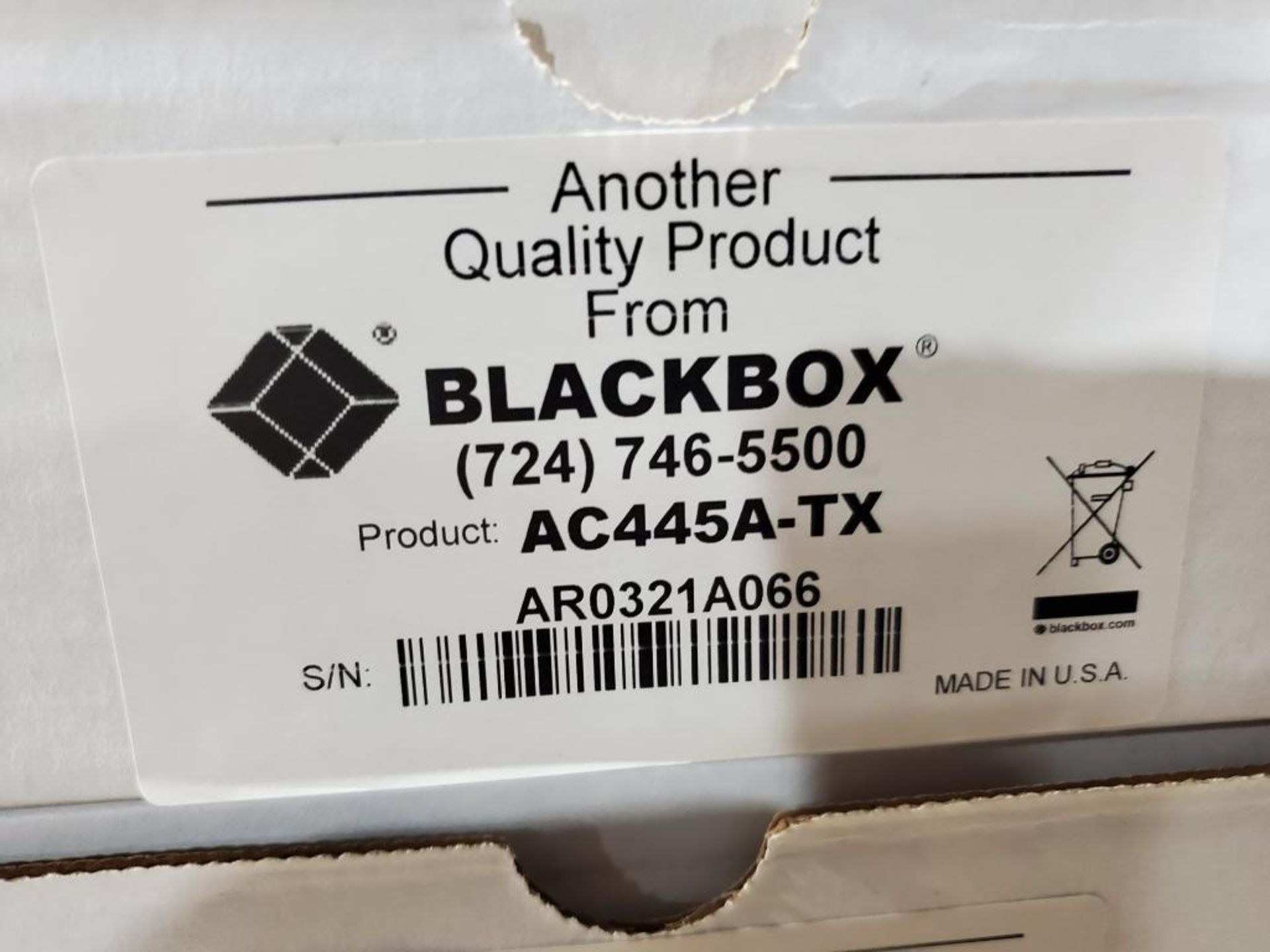 Qty 4 - Black Box AC445A-TX. - Image 2 of 3