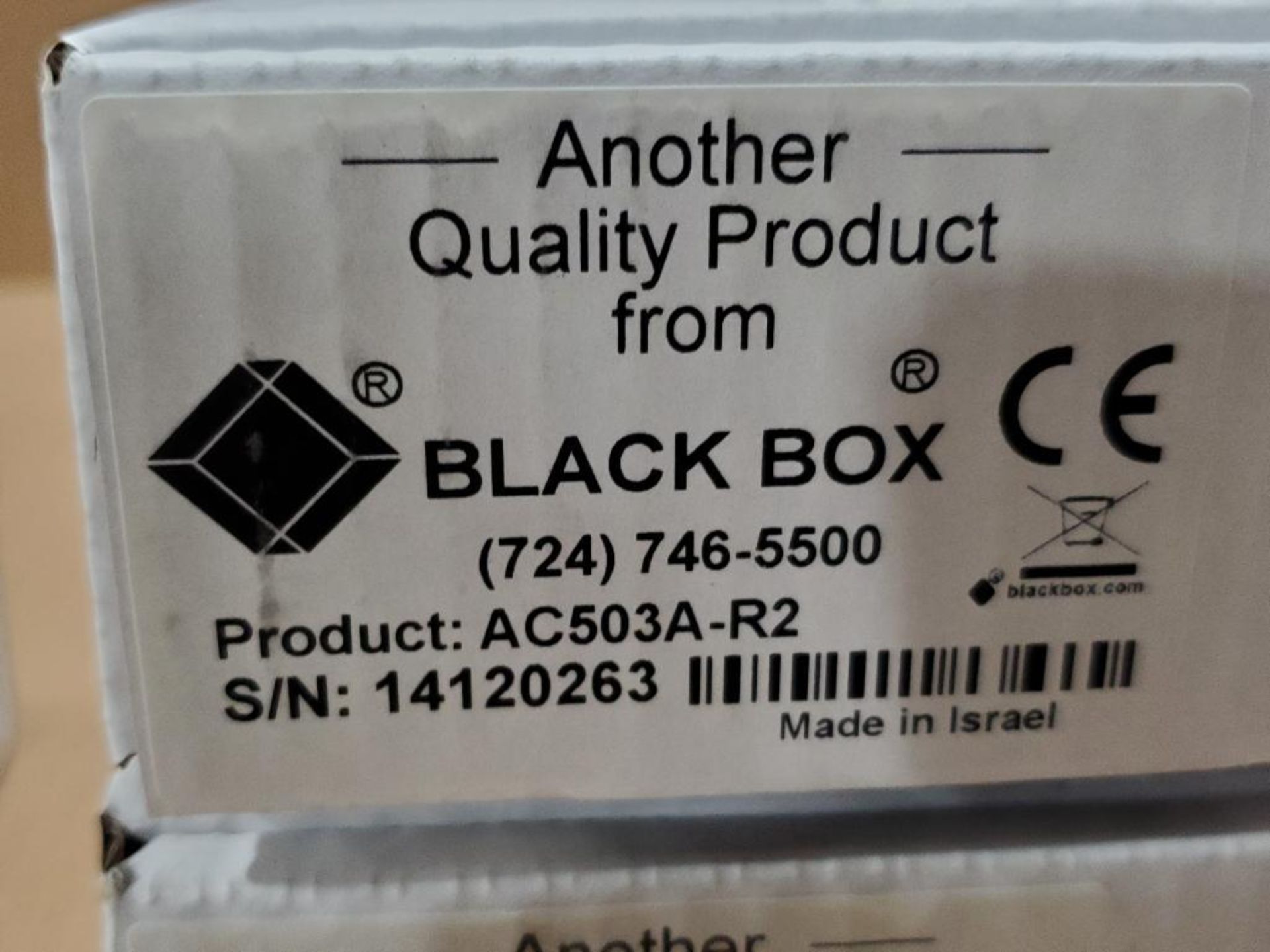 Qty 3 - Black Box. Part number AC503A-R2. - Image 2 of 3