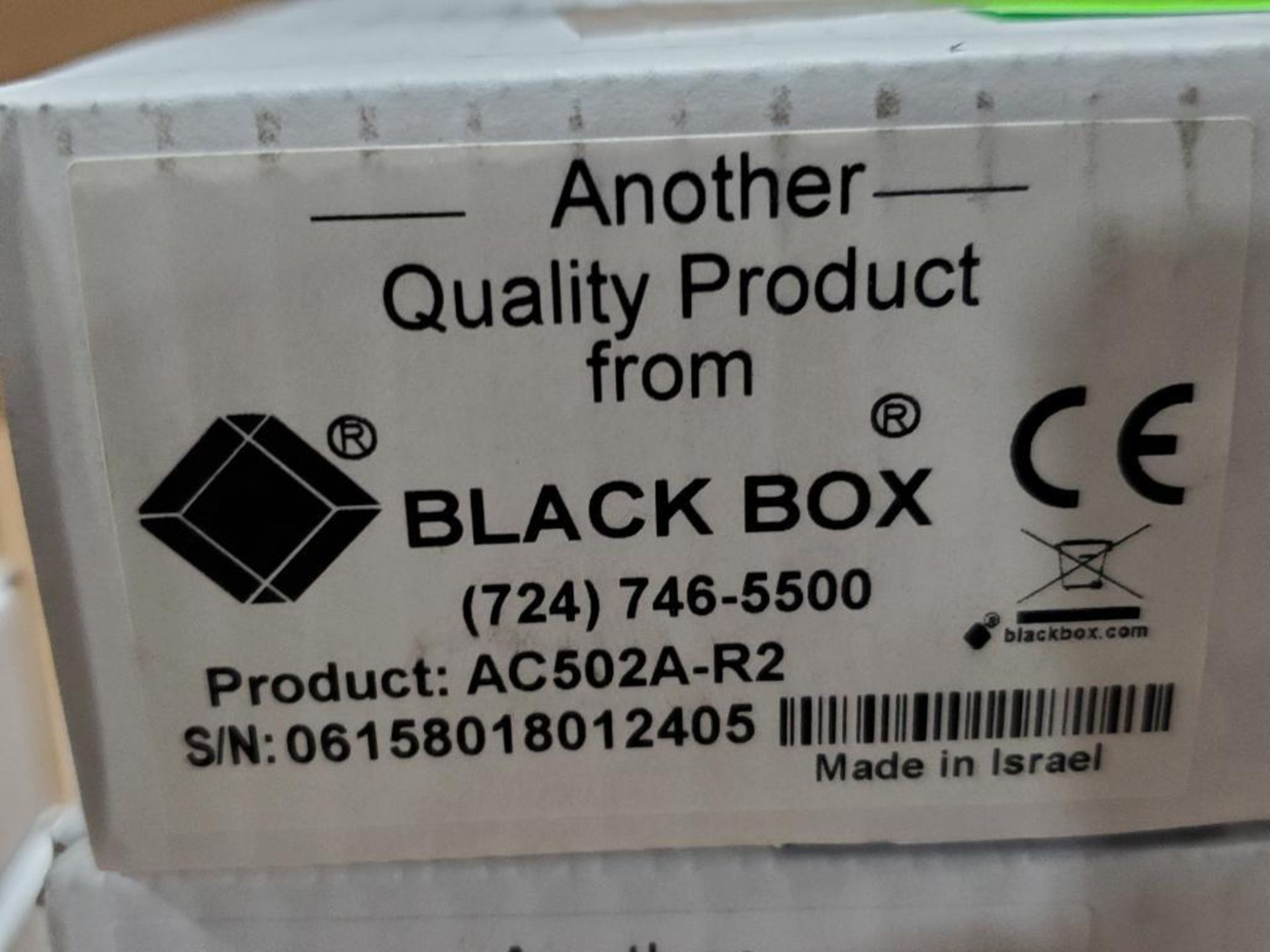 Qty 4 - Black Box. Part number AC502A-R2. - Image 2 of 3