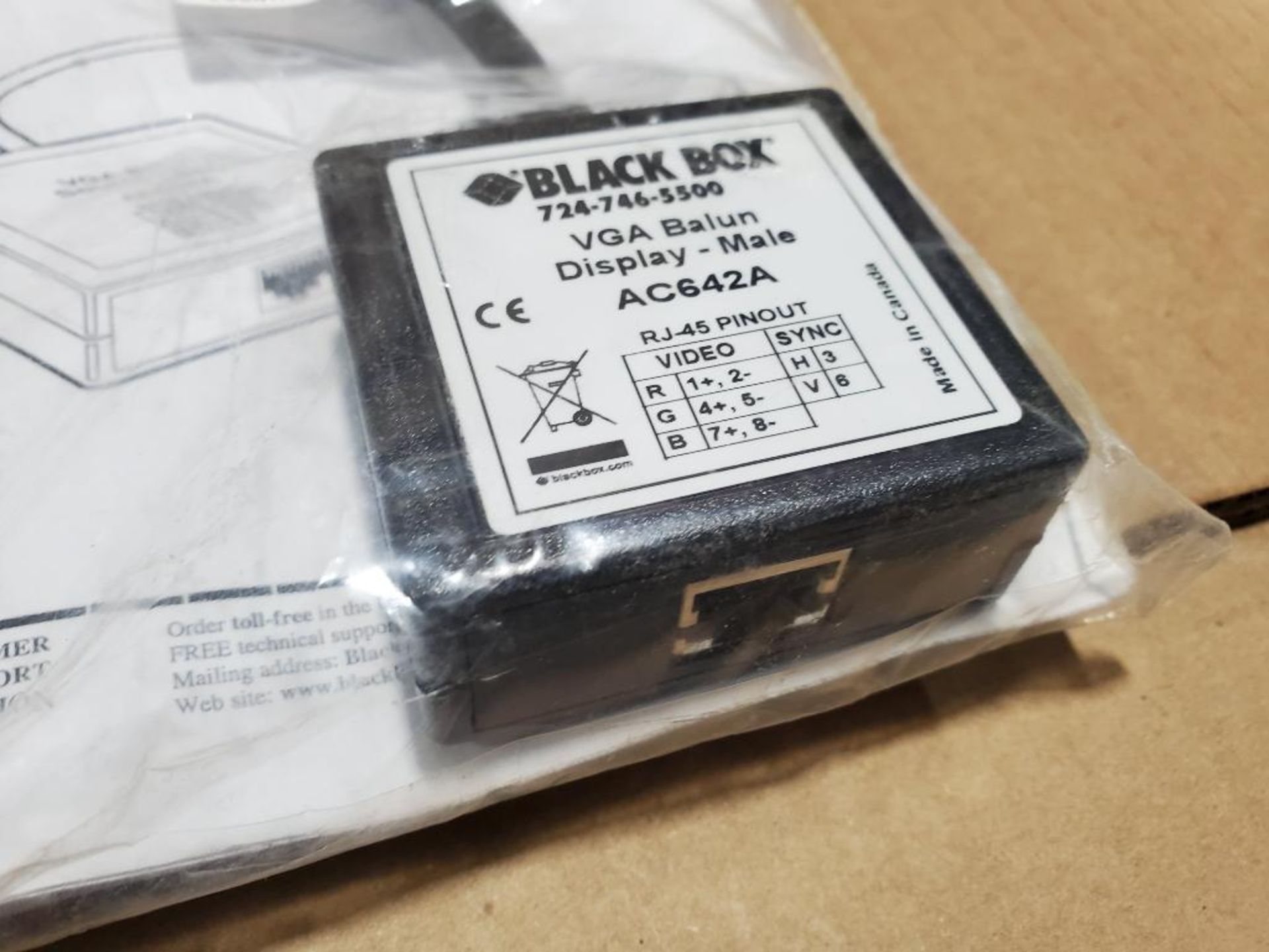 Qty 5 - Black Box adapter. Part number AC642A. - Image 4 of 6