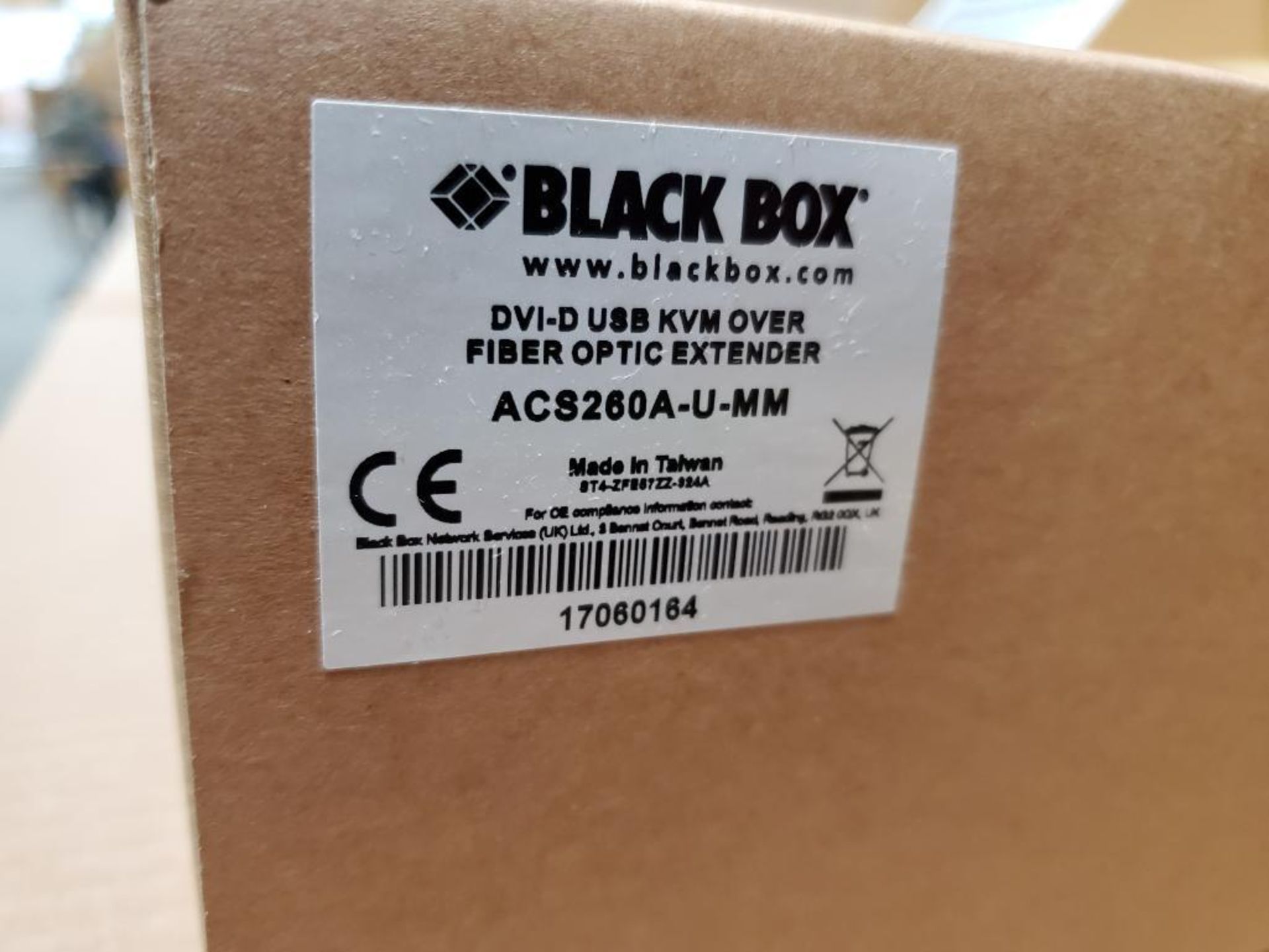 Black Black fiber optic extender kit. DVI-D USB KVM OVER. Part number AC8260A-U-MM. - Image 5 of 5