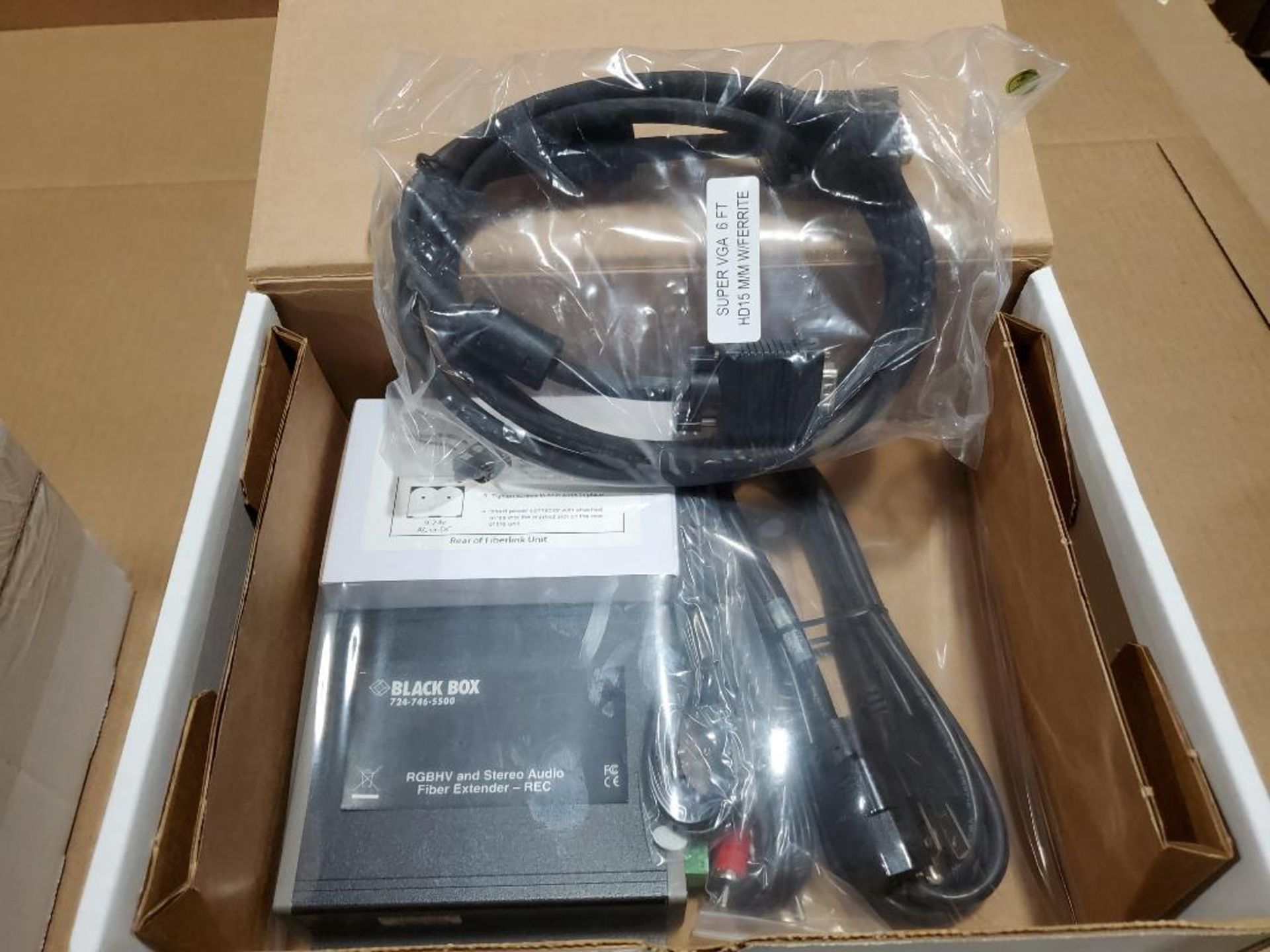 Black Box fiber emitter receiver kit. AC1021A. Part number AC1021A-REC and CS390-AC1021A-XMIT-KT. - Image 4 of 4